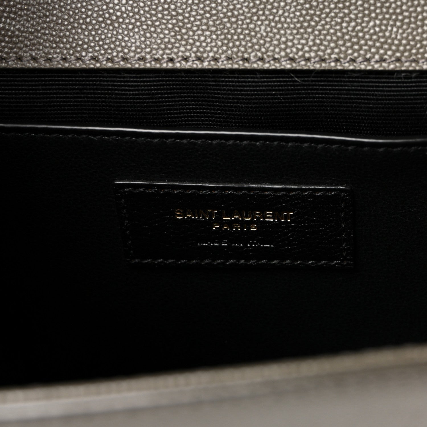 Grain De Poudre Medium Classic Monogram Kate Satchel Earth Grey