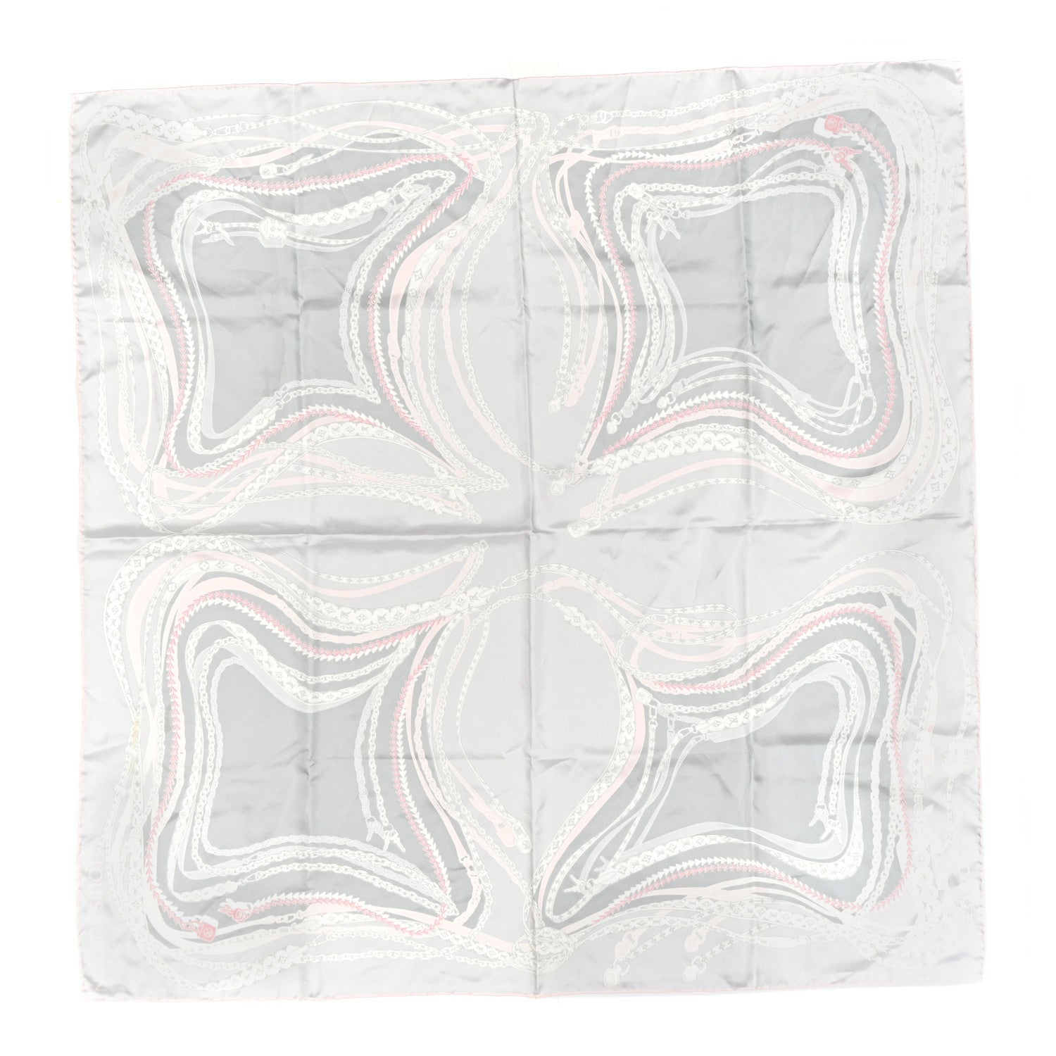 Silk Dreamonogram Shawl Grey Pink