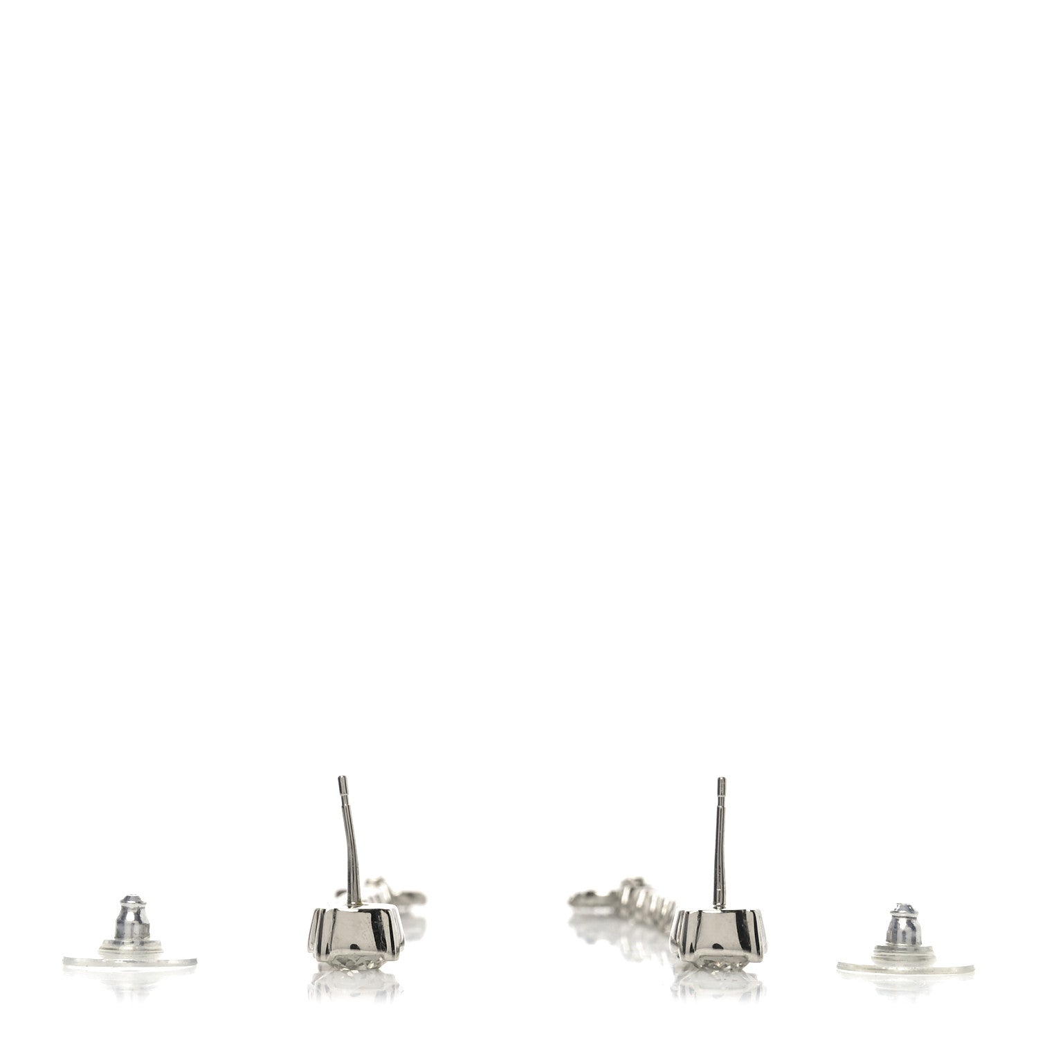 Crystal Starfall Drop Long CC Earrings Silver