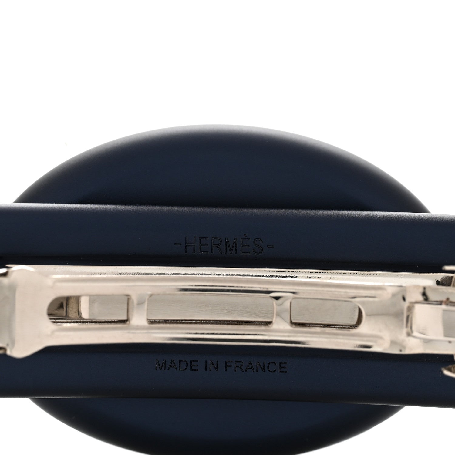 Matte Aluminum Tri Maillon PM Hair Clip Navy