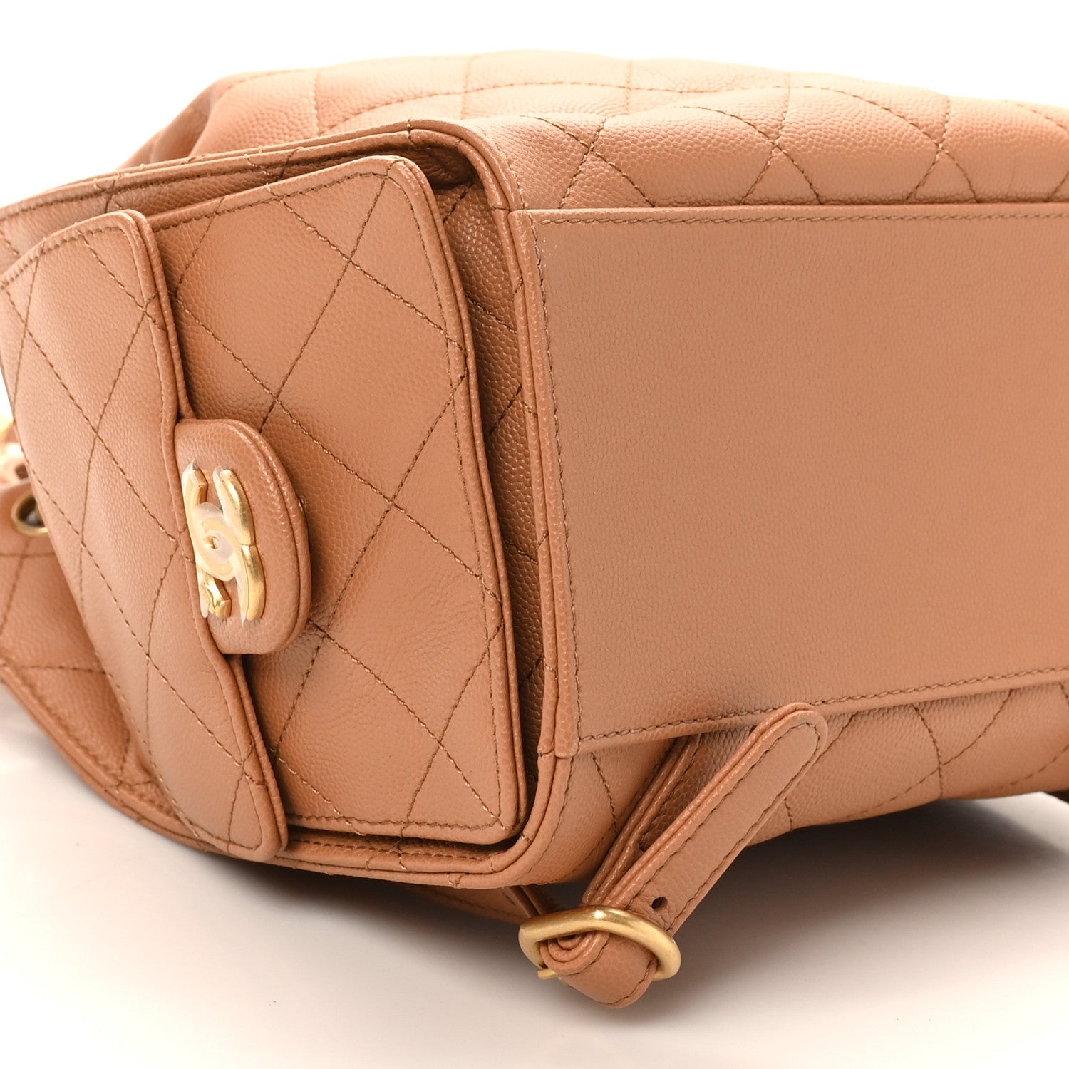 Caviar Quilted Medium Chanel 25 Backpack Brown