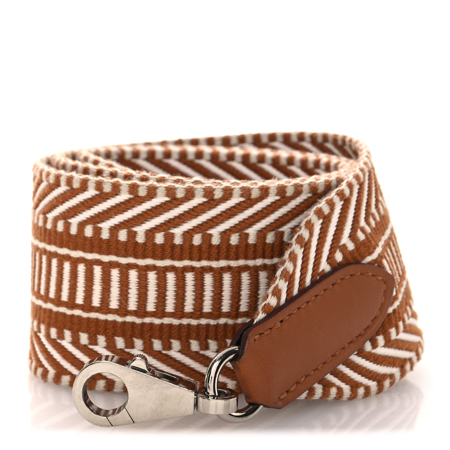 Toile Swift 50mm Sangle Cavale Shoulder Strap Ecru Beige Gold