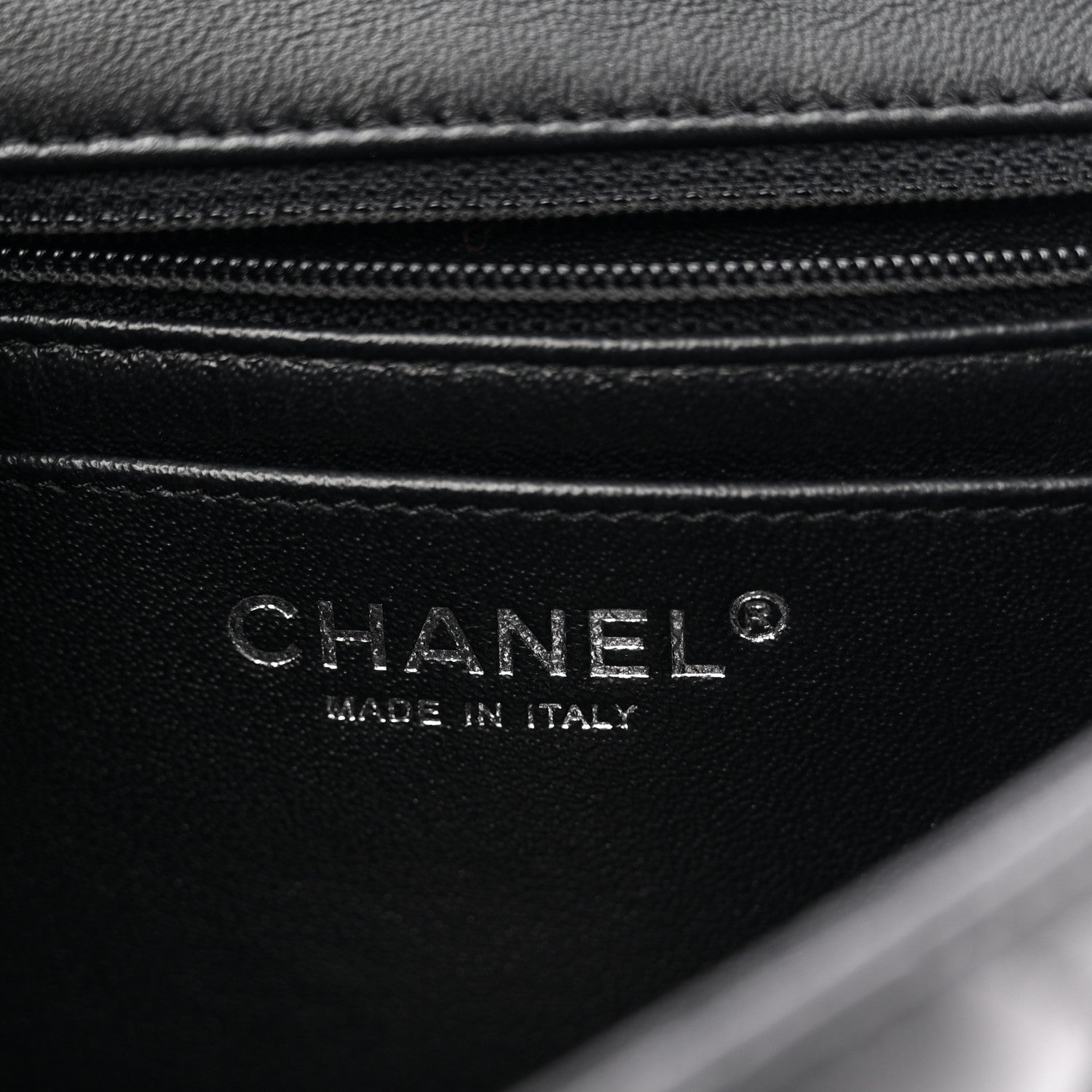 Lambskin Quilted Mini Square Flap Black