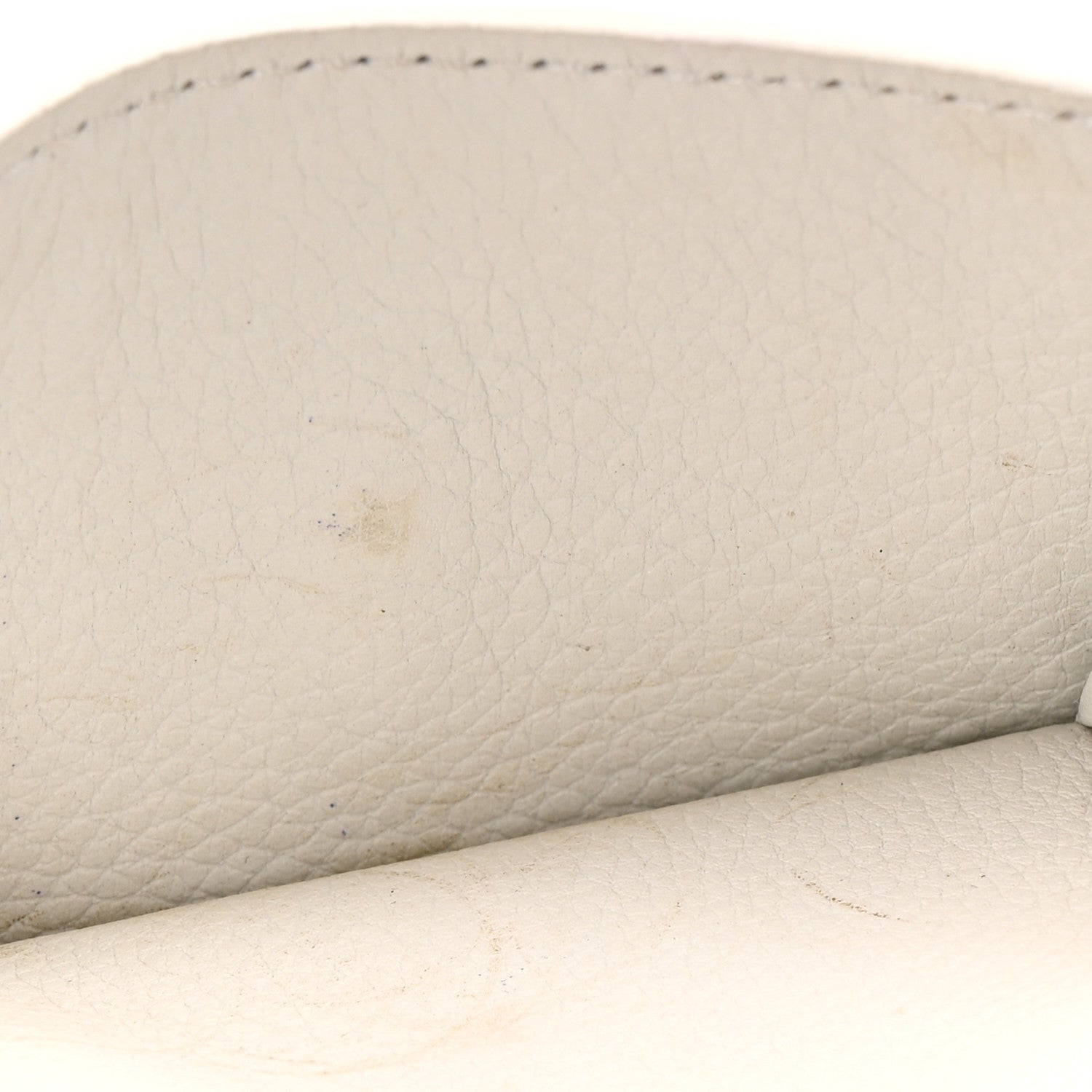 Calfskin Lockmini Wallet White