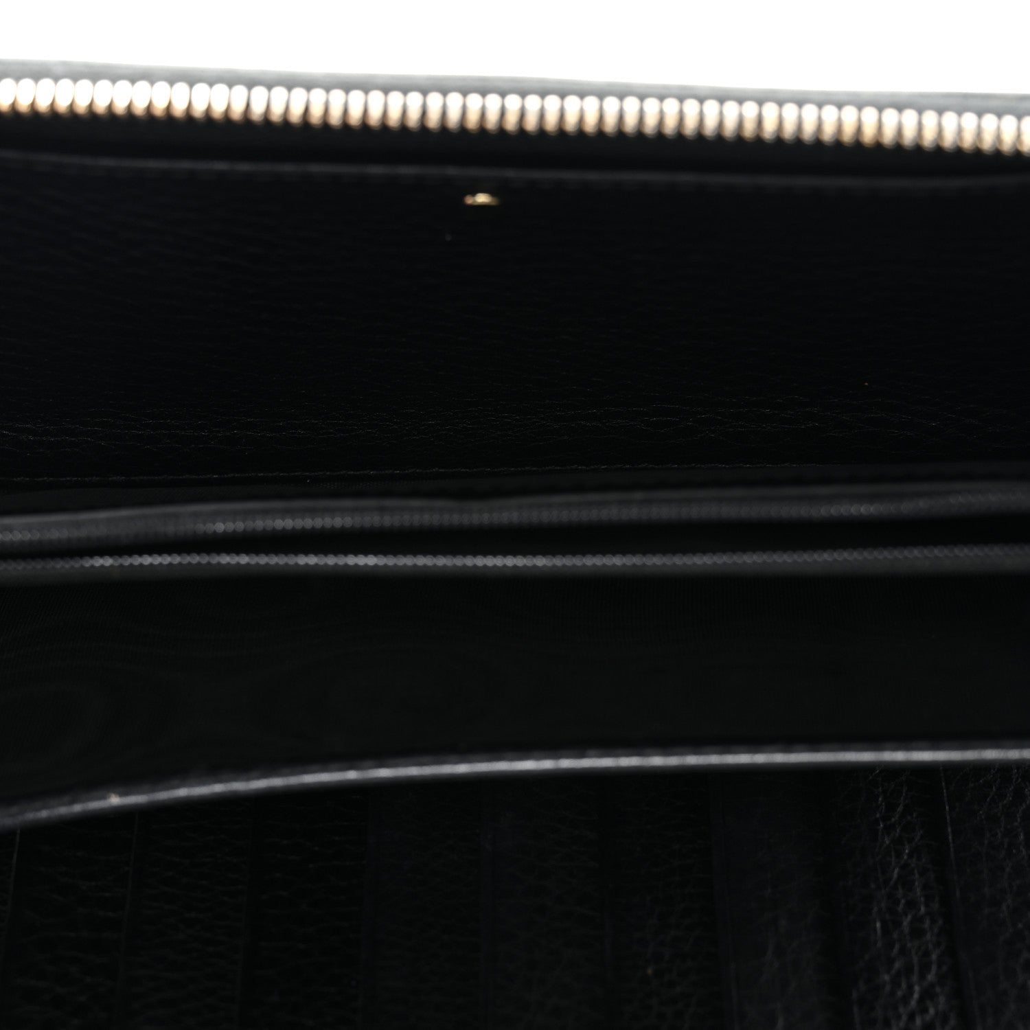 Pebbled Calfskin Soho Zip Around Wallet Black