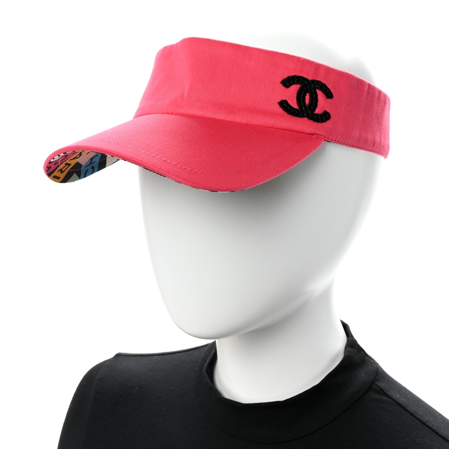 Cotton Canvas Logo CC Visor Pink Black