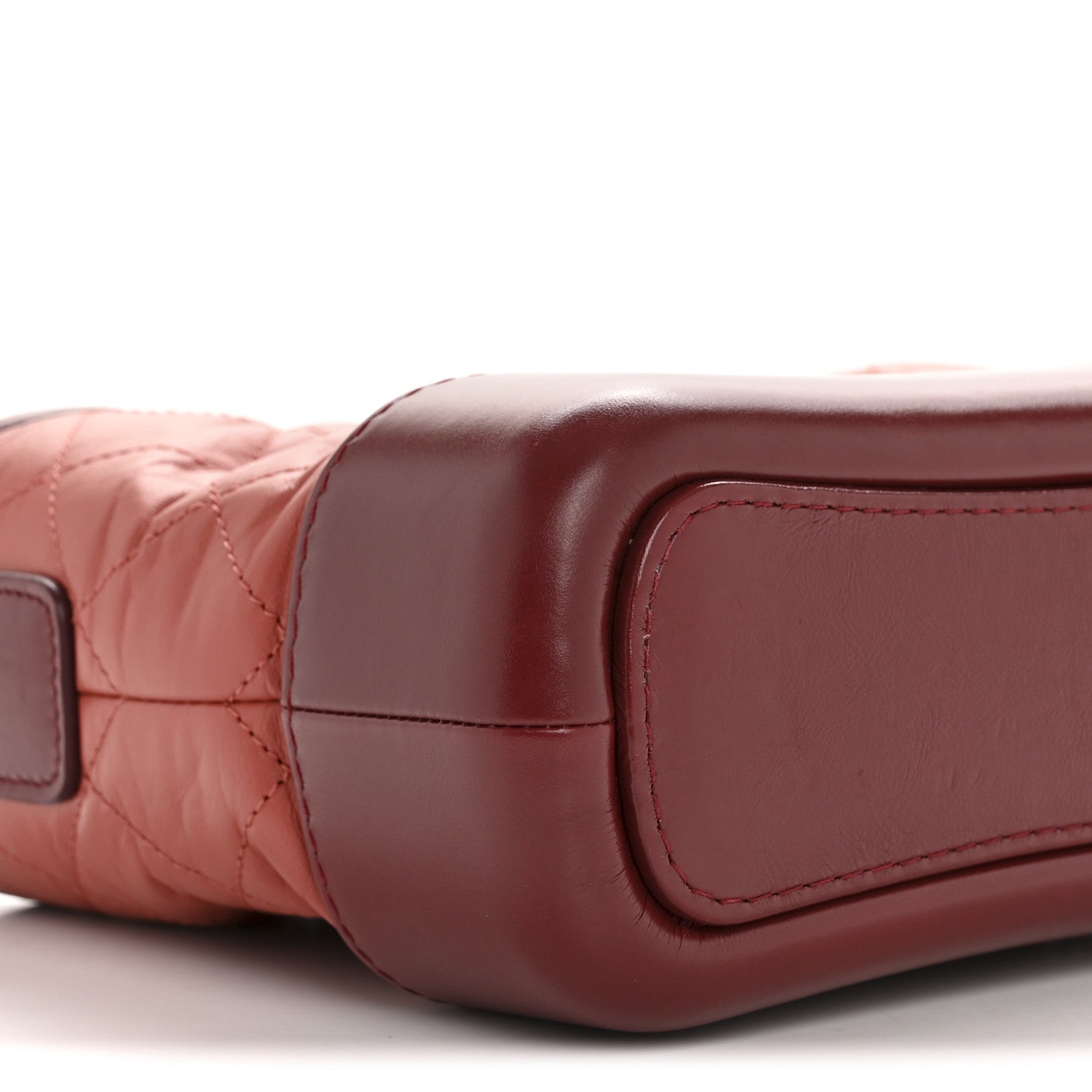 Aged Calfskin Quilted Small Gabrielle Hobo Red