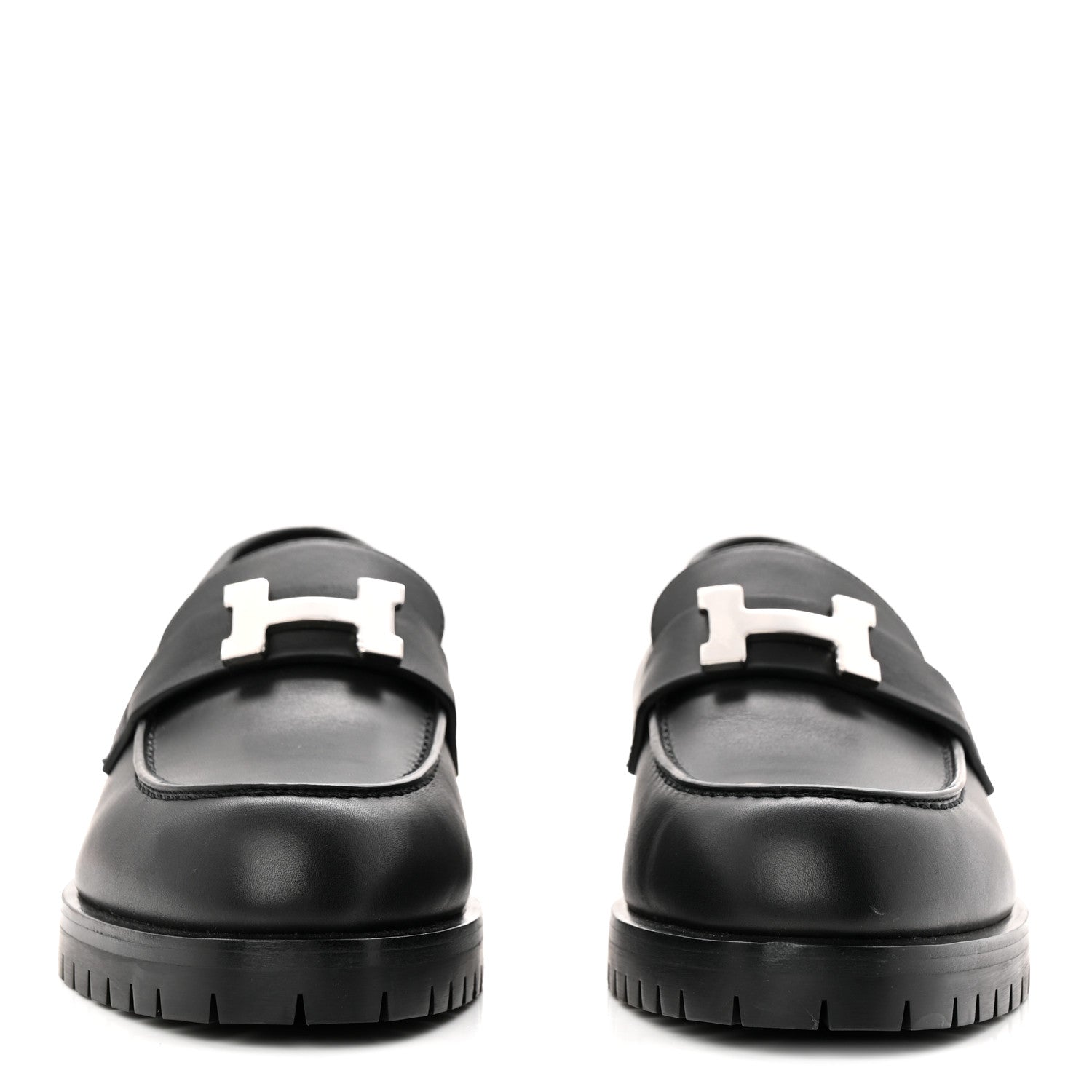 Calfskin Womens Faubourg Loafers 36 Black