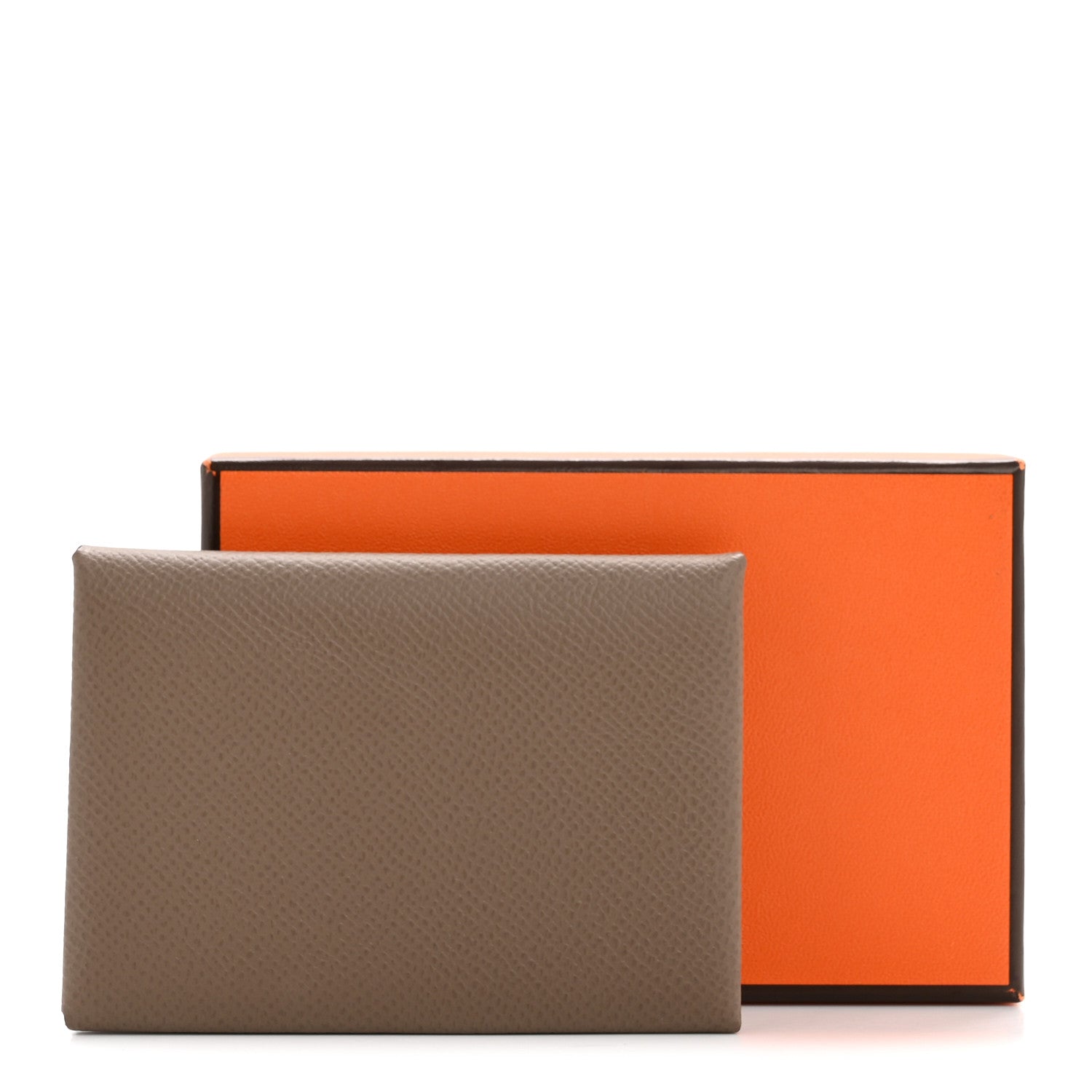 Epsom Calvi Duo Card Case Etoupe
