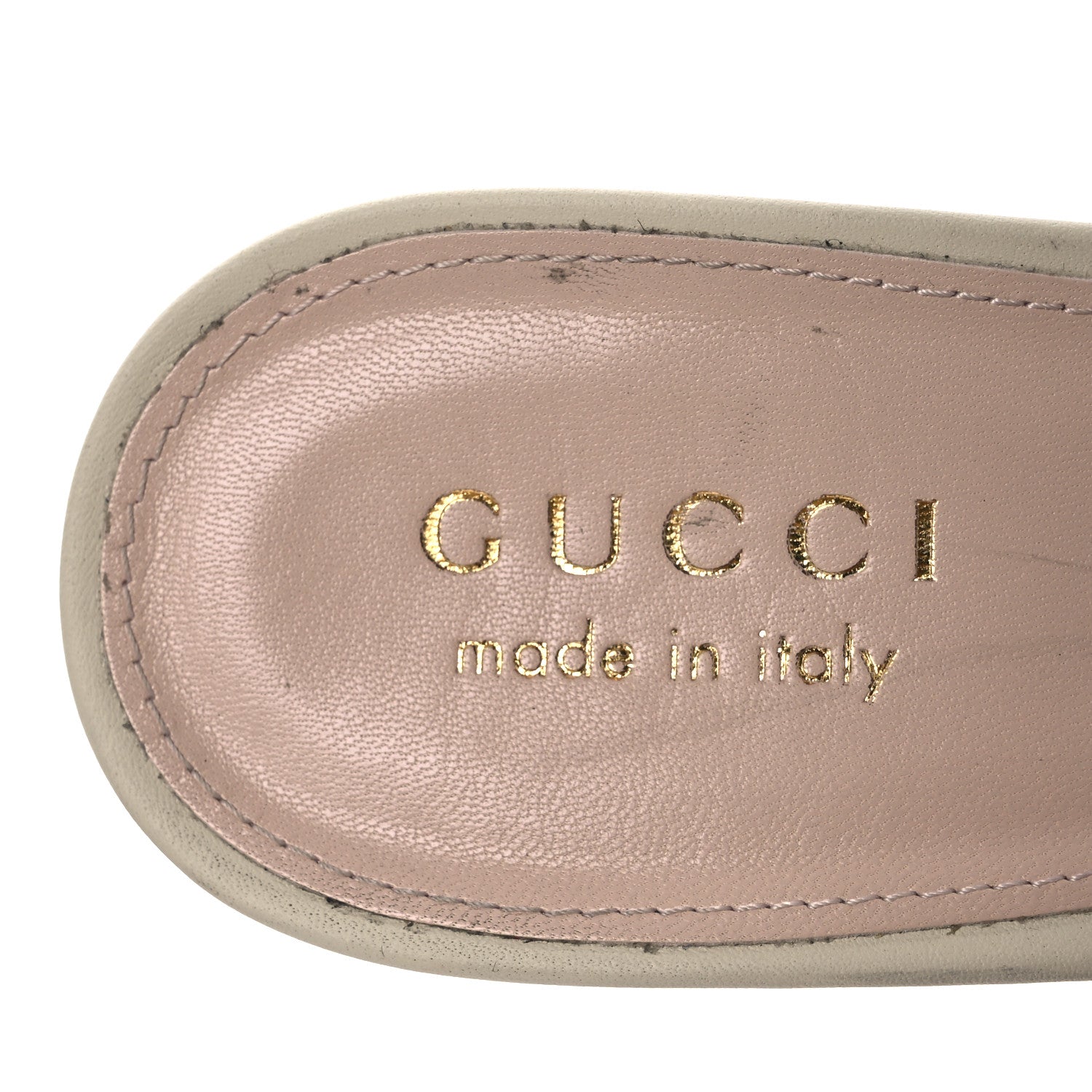 Calfskin Signoria 75mm Slide Sandals 39.5 New Ivoire