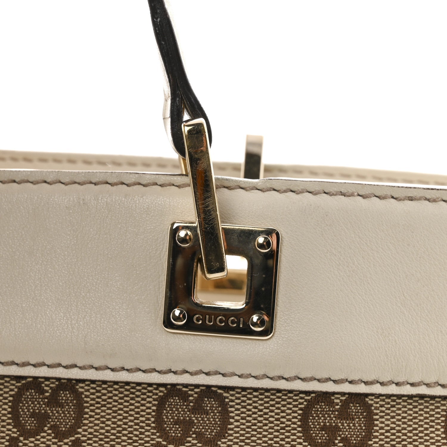 Monogram Large Punch Tote Off White