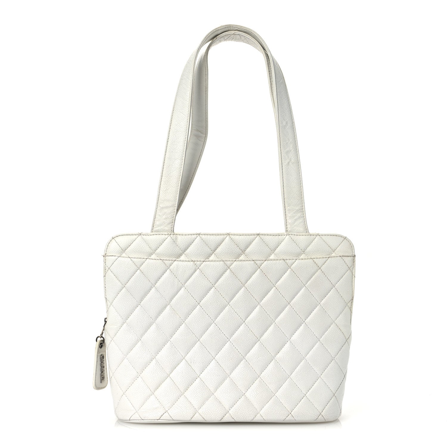 Caviar Quilted Shoulder Bag White