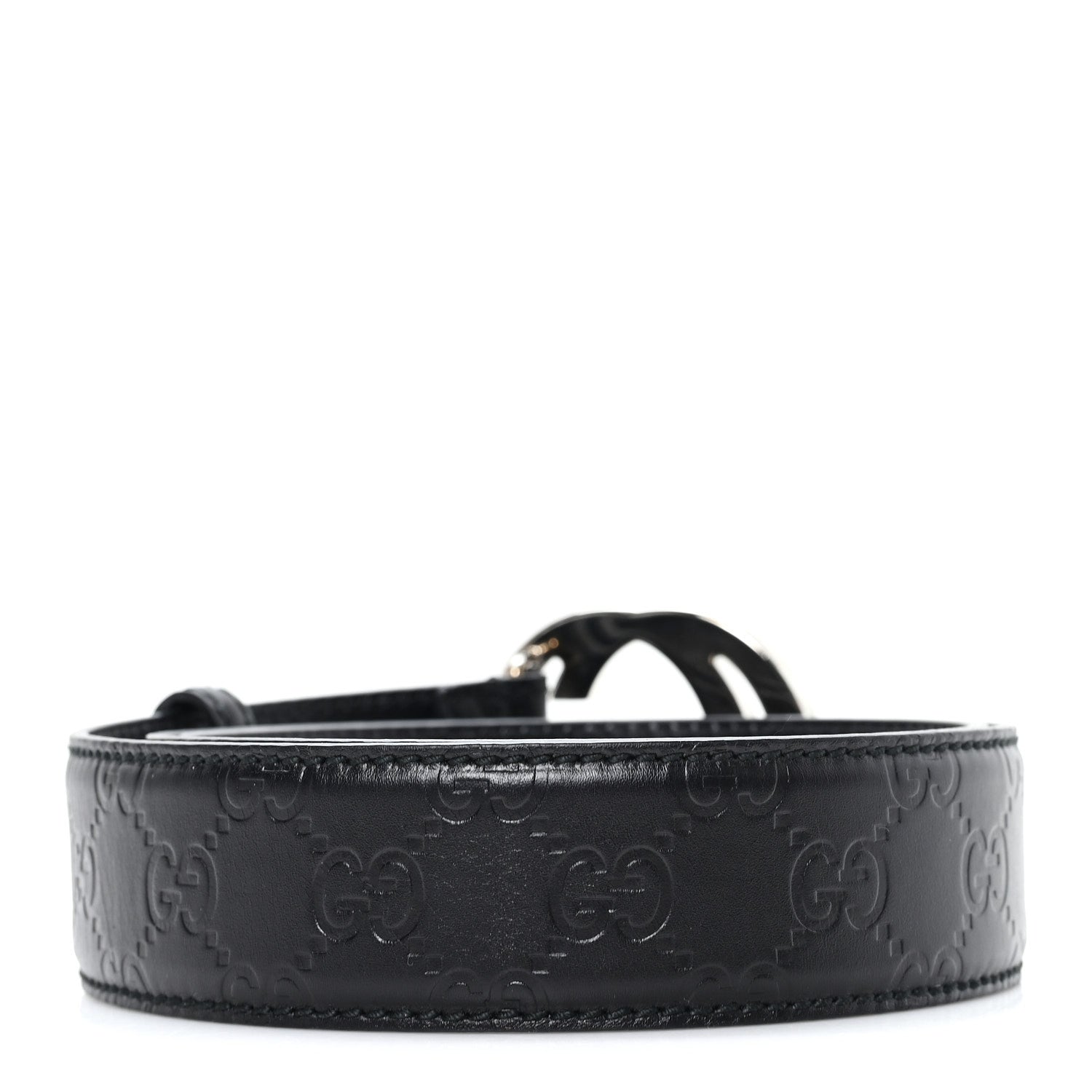 Guccissima Interlocking G Belt 85 34 Black