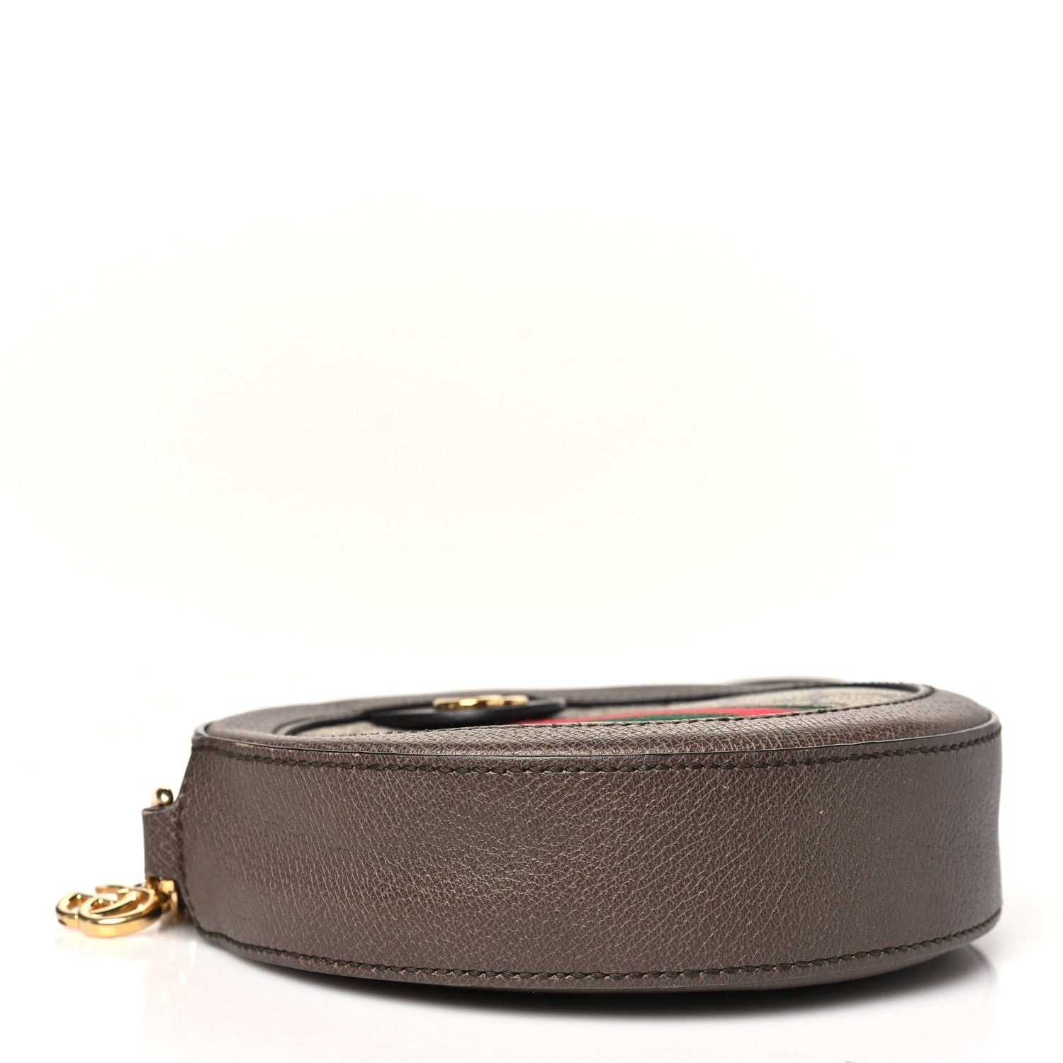 GG Supreme Monogram Web Mini Ophidia Round Shoulder Bag Brown