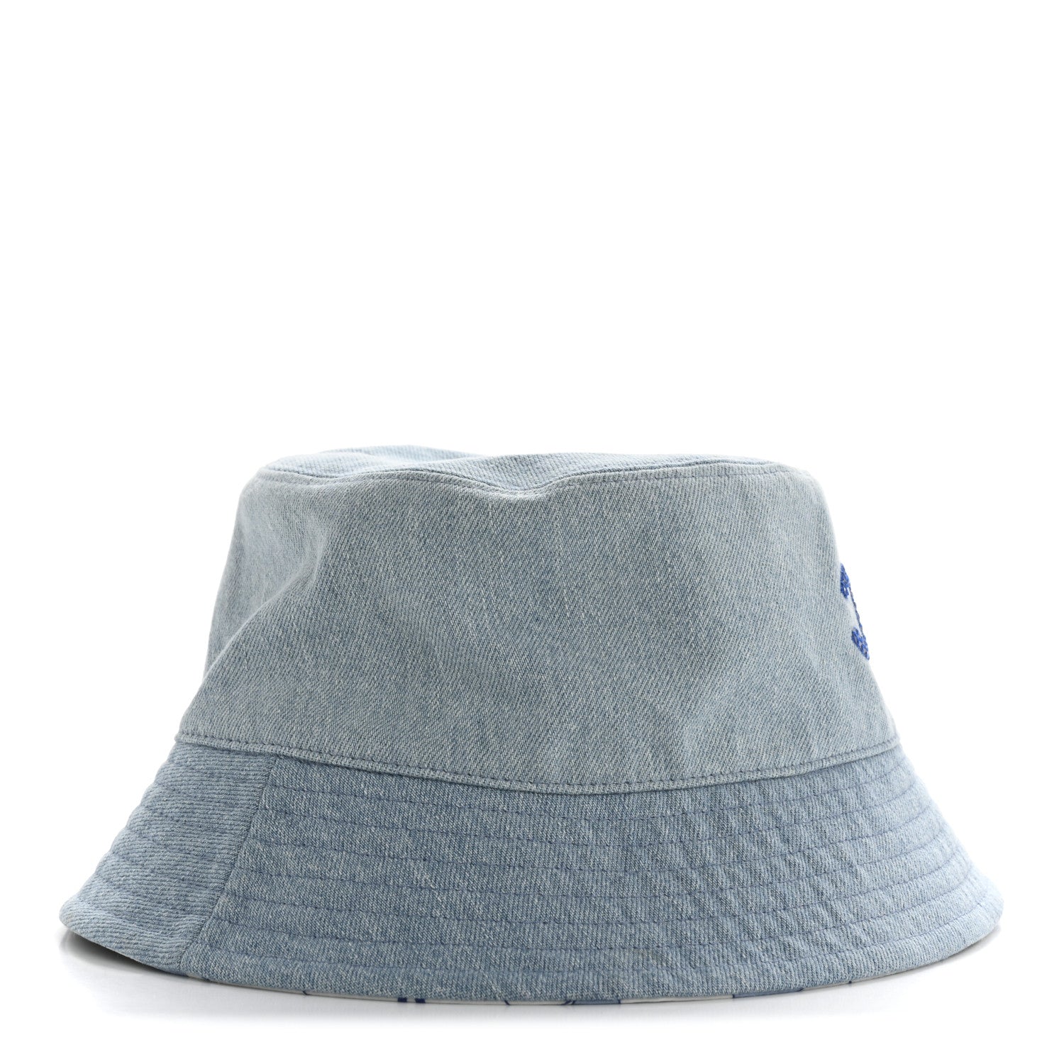 Denim Sequin Reversible Bucket Hat Blue