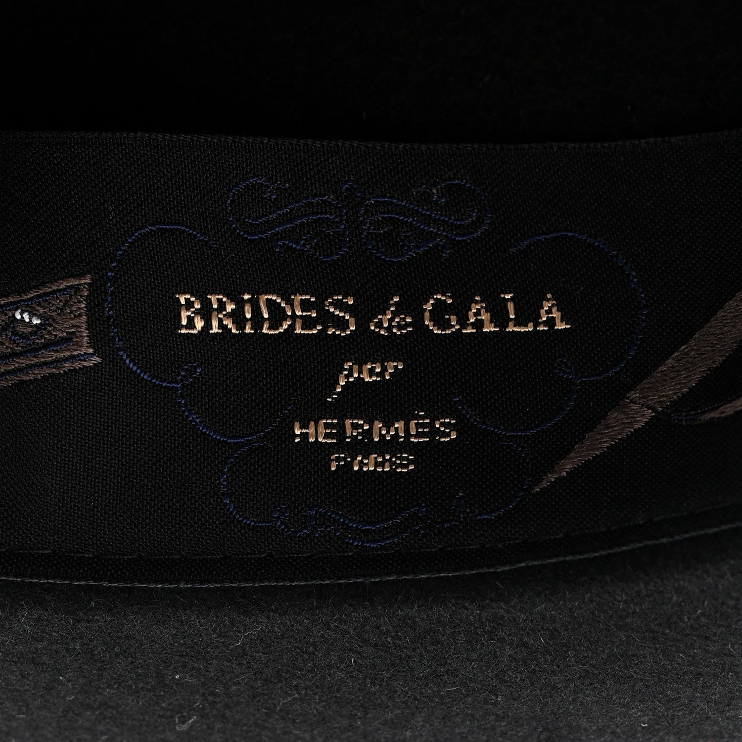 Rabbit Felt Faubourg Brides De Gala Hat 58 Black