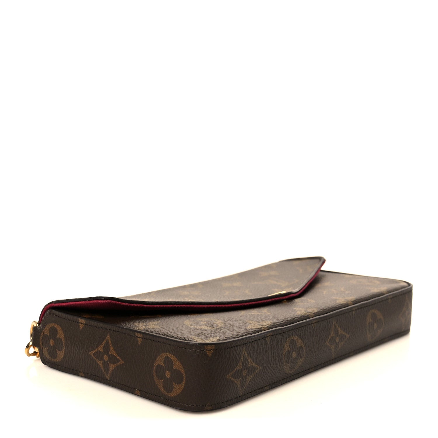 Monogram Pochette Felicie Chain Wallet Fuchsia