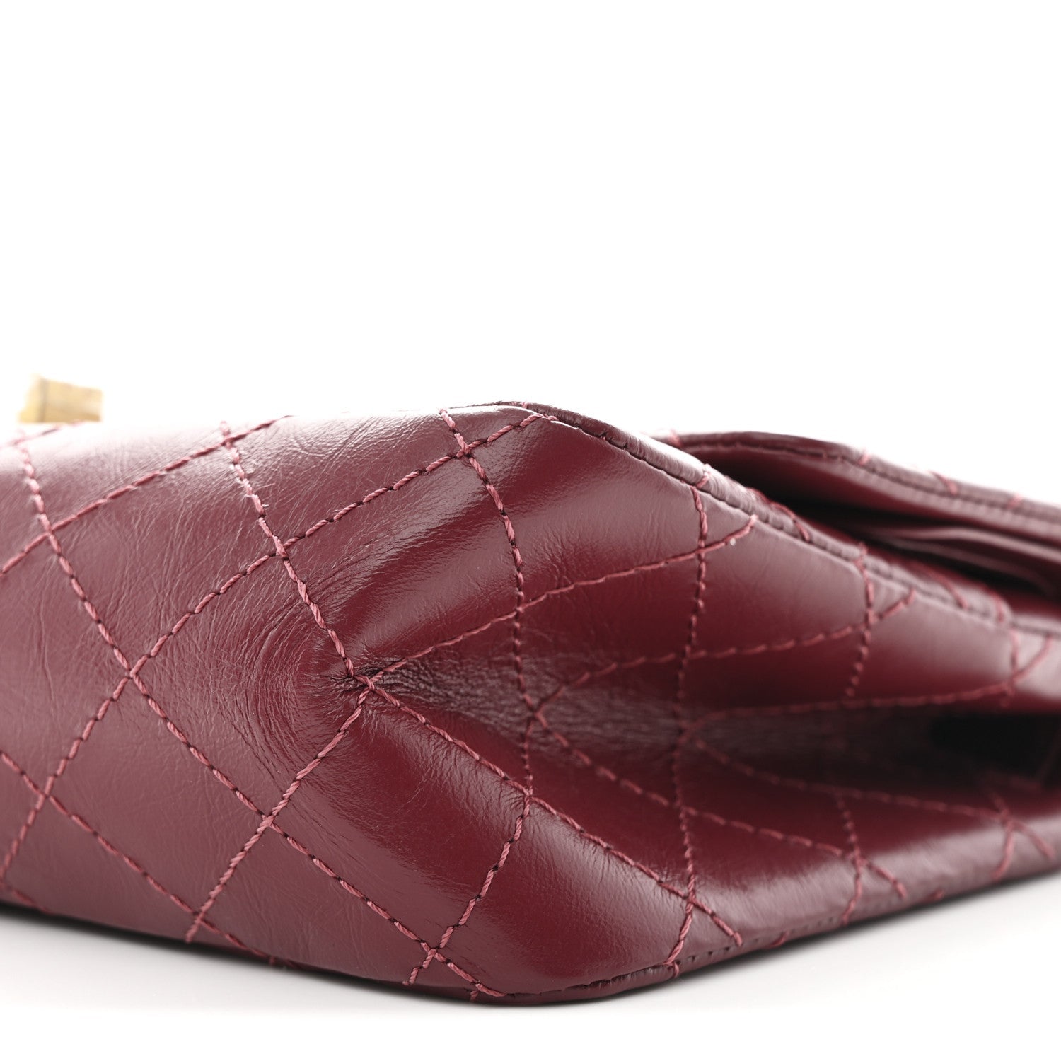 Aged Calfskin Quilted 2.55 Reissue 225 Flap Burgundy