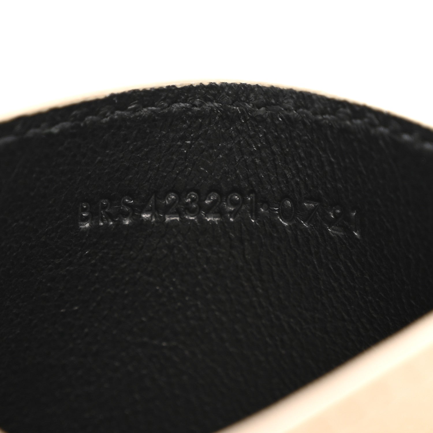 Grain De Poudre Matelasse Chevron Monogram Credit Card Case Dark Beige