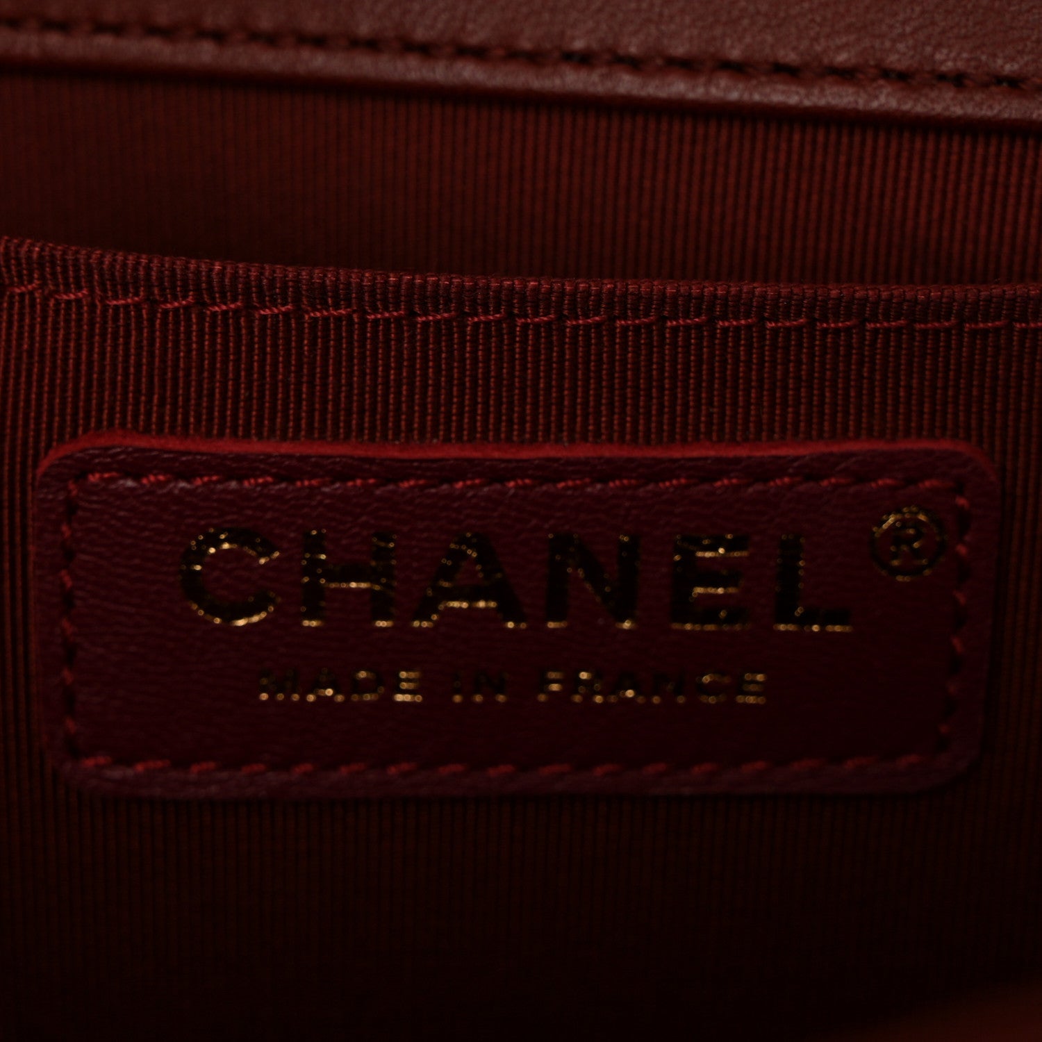Lambskin Quilted Medium Boy Flap Burgundy