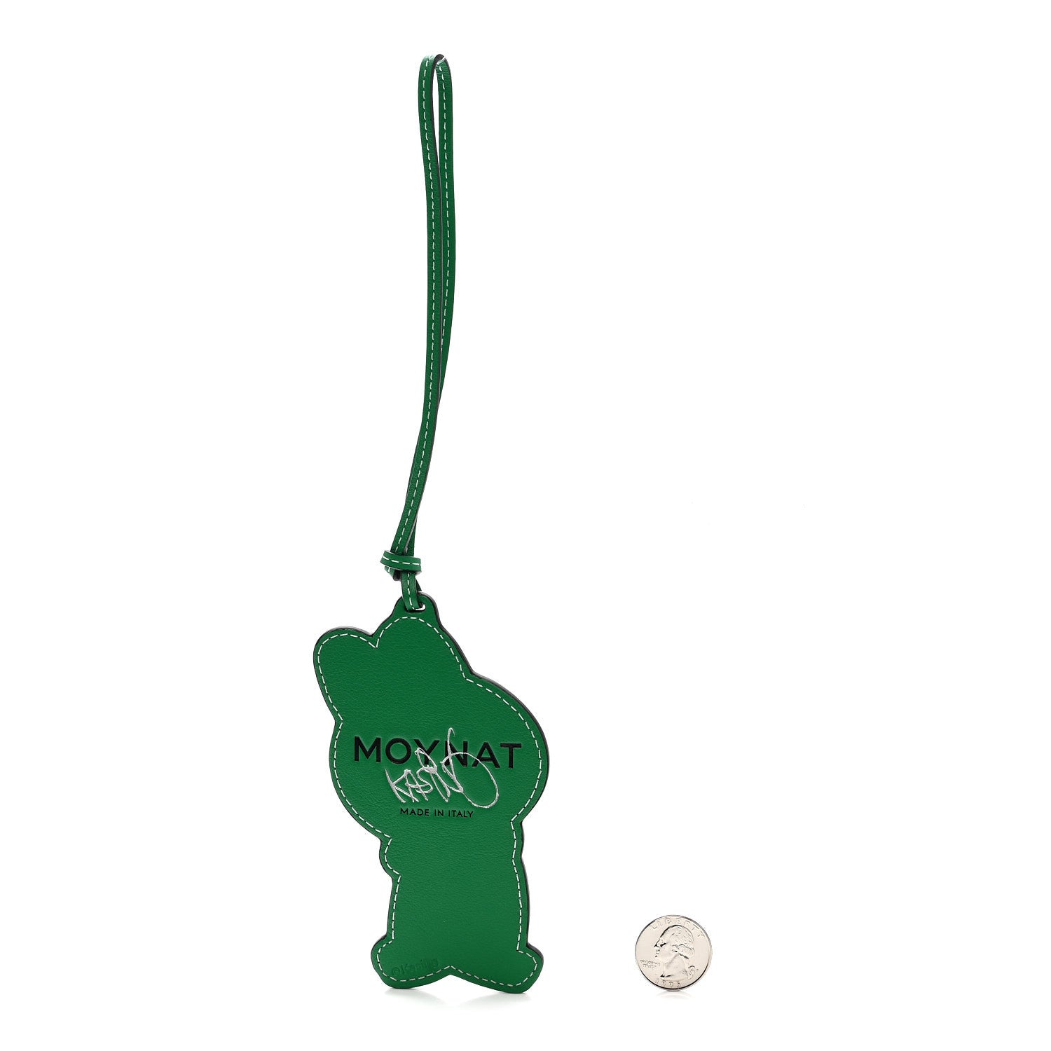 X KASING LUNG Calfskin Labubu Bag Charm Green