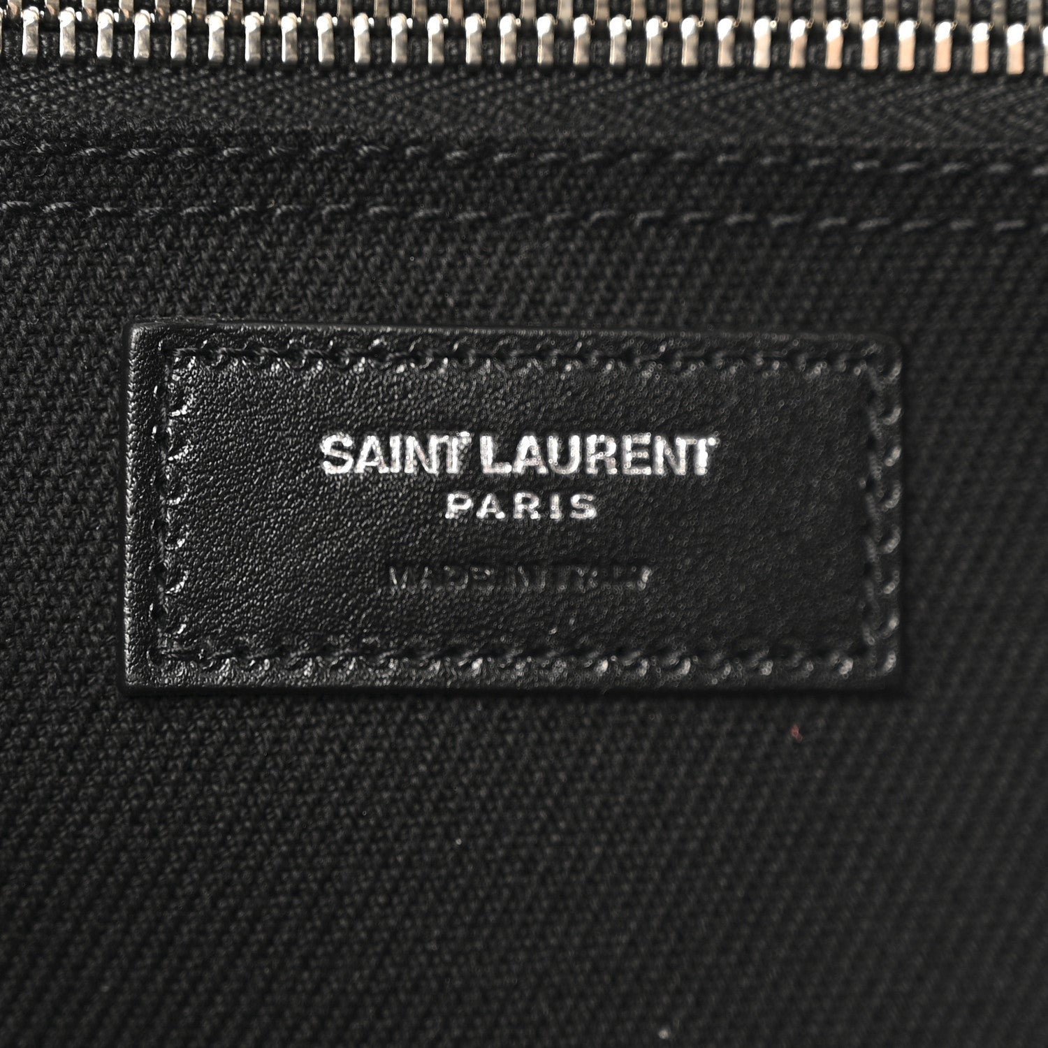 Linen Calfskin Rive Gauche Tote Black
