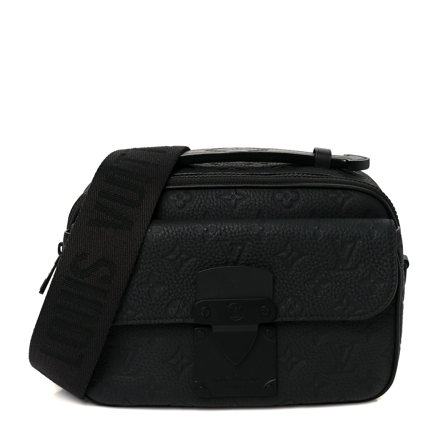 Taurillon Monogram S Lock Messenger Black