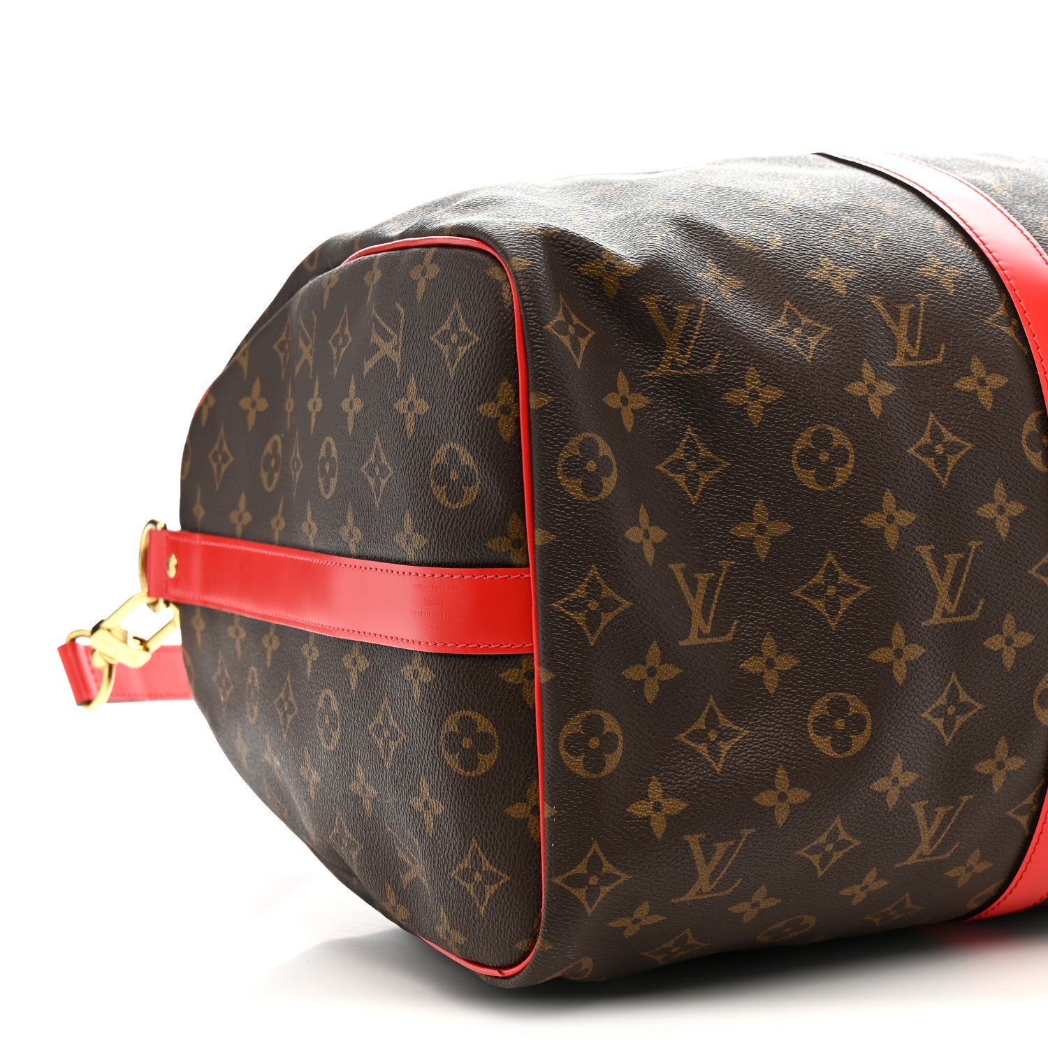 Monogram Macassar Keepall Bandouliere 50 Red