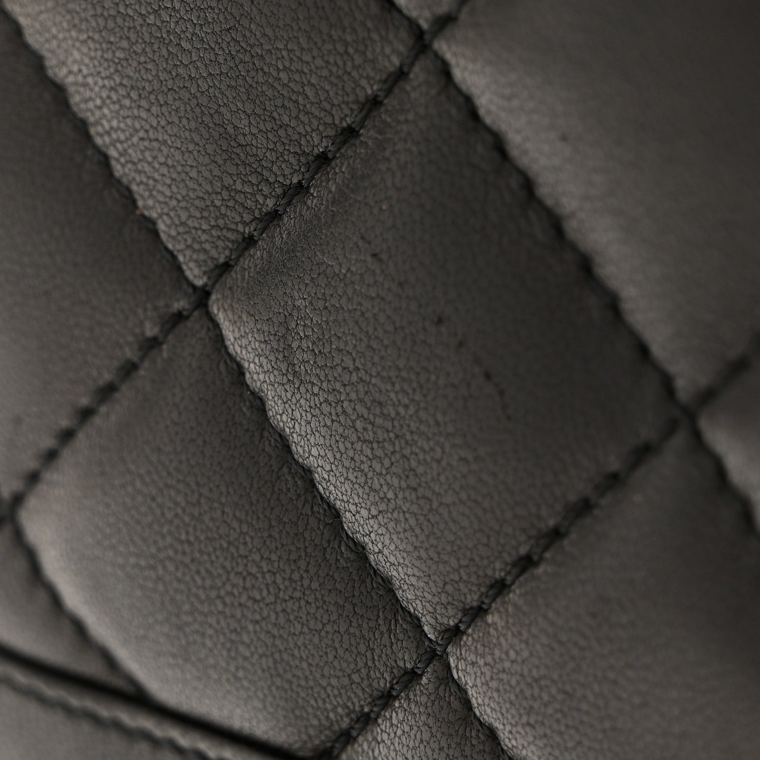 Lambskin Quilted Small Double Flap Black