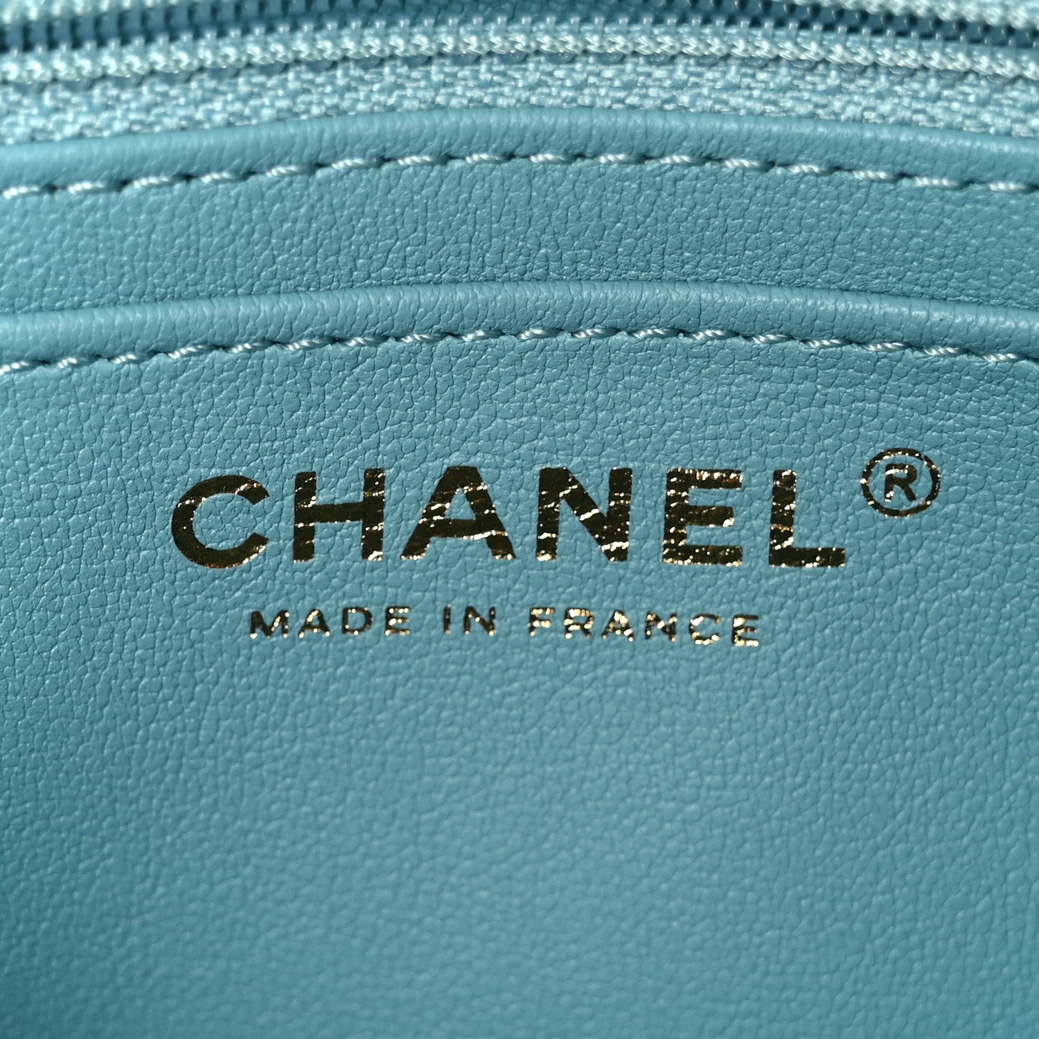 Lambskin Quilted Mini Strass On Top Flap Blue