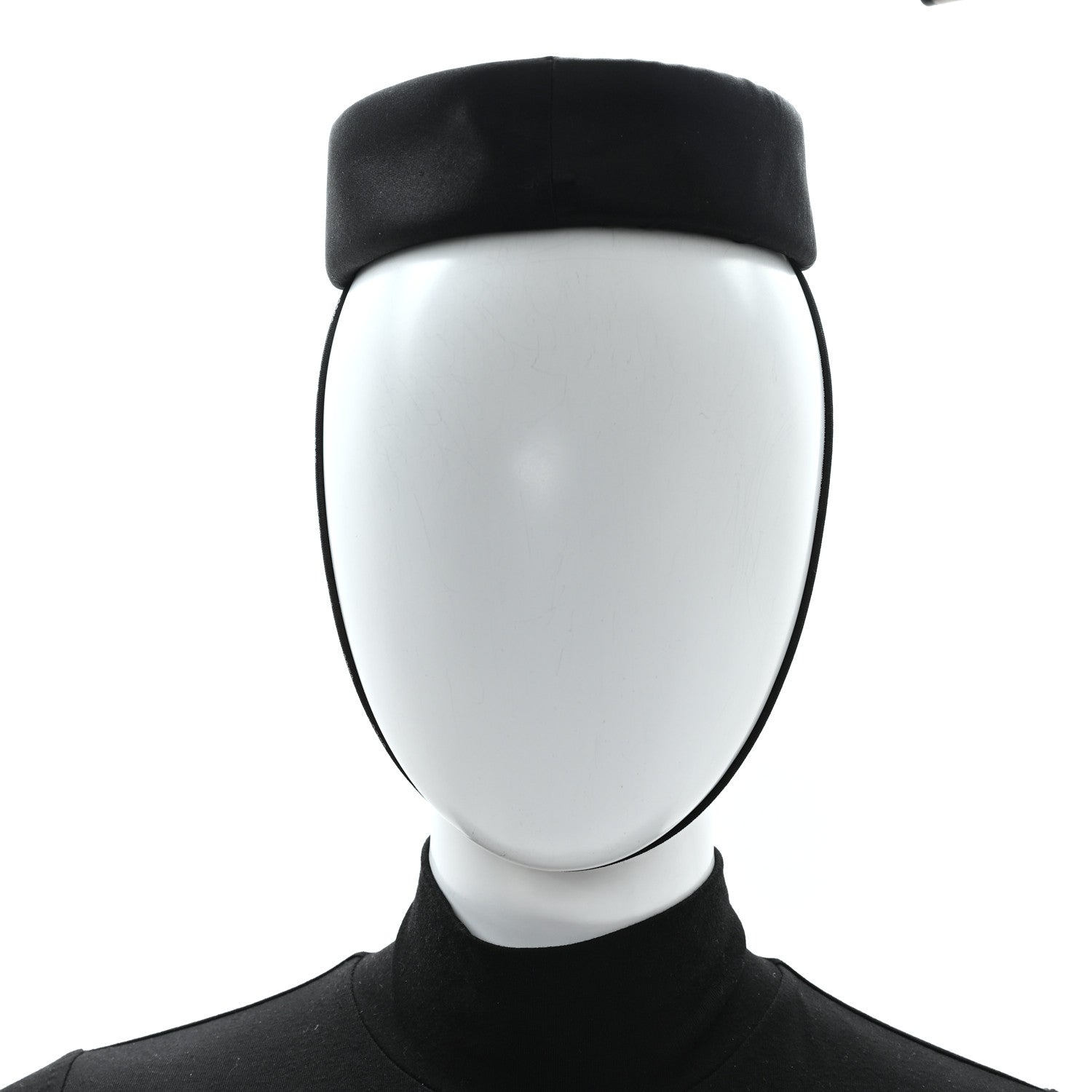 Satin Pillbox Hat M 57 Black