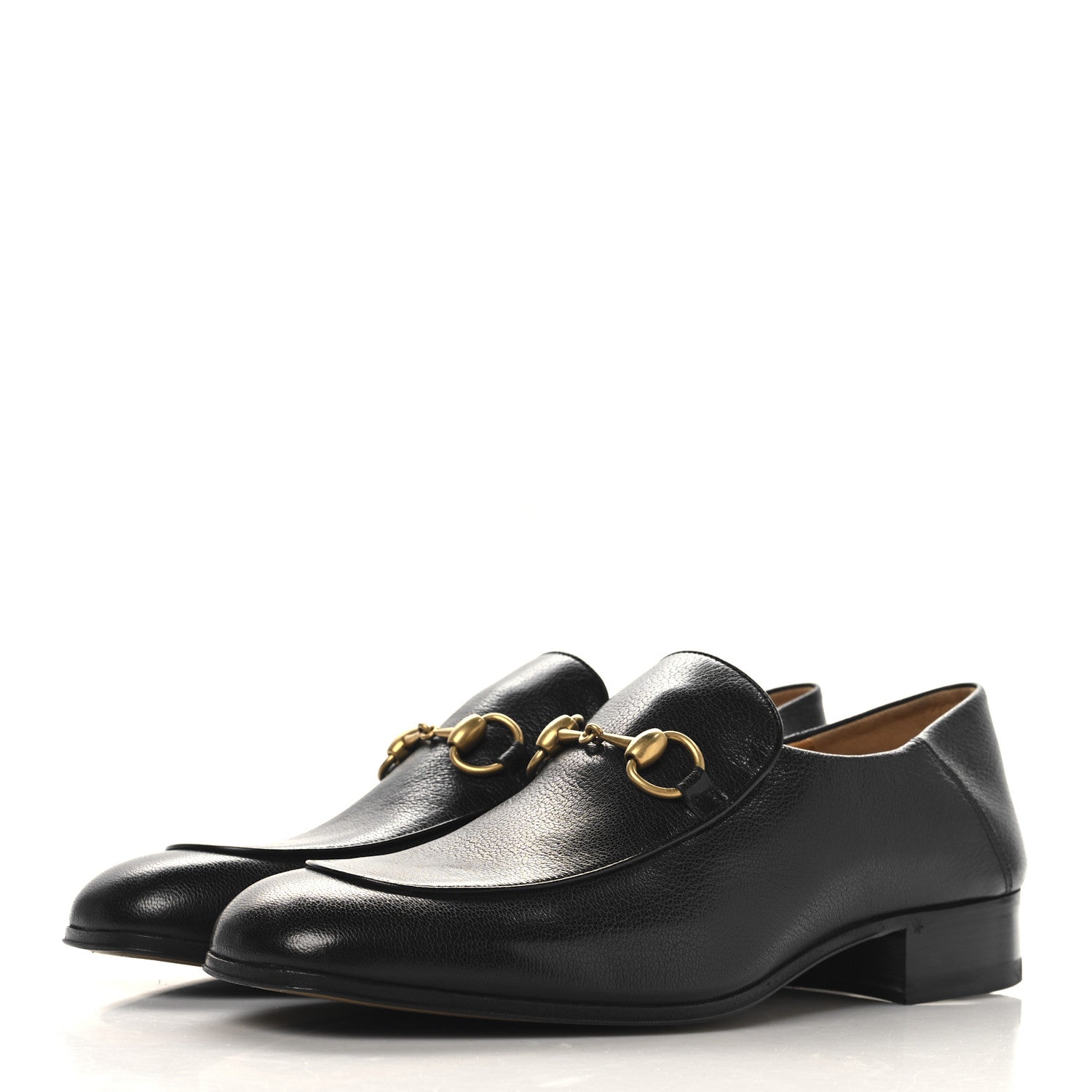 Goatskin Mens Horsebit Loafers 8.5 Black
