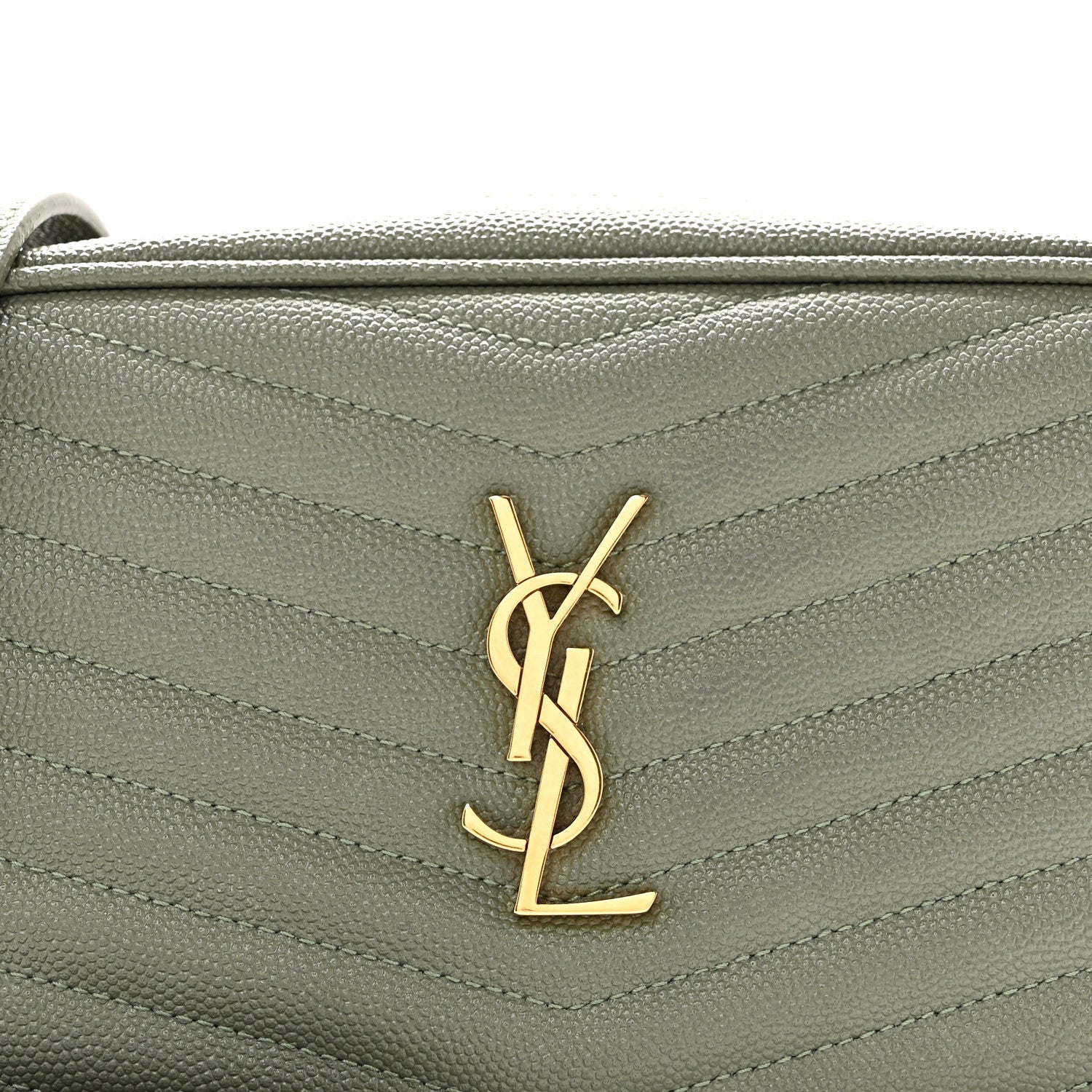 Grain De Poudre Matelasse Monogram Mini Lou Camera Bag Light Sage