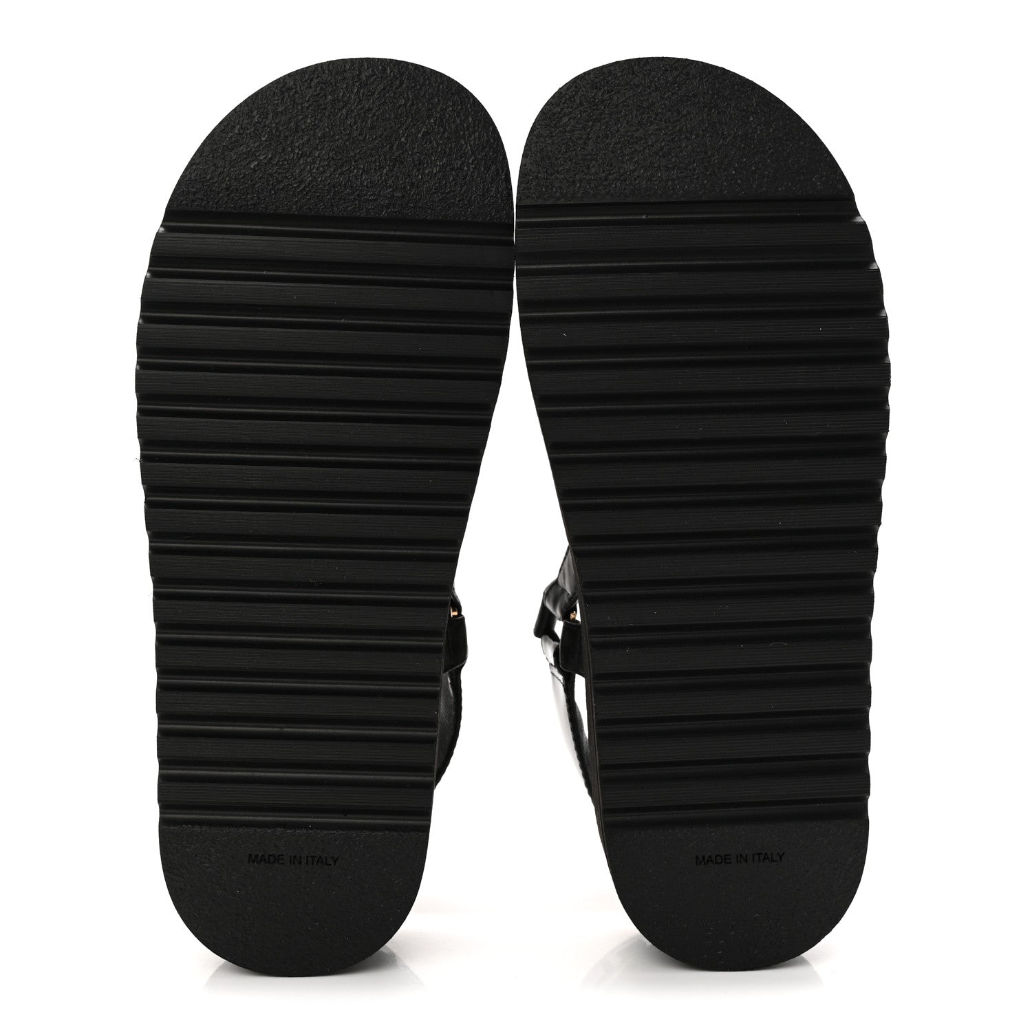 Lambskin Logo Platform Sandals 38 Black White