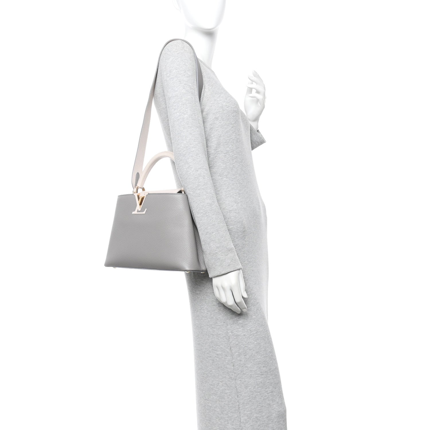 Taurillon Capucines MM Steeple Gray