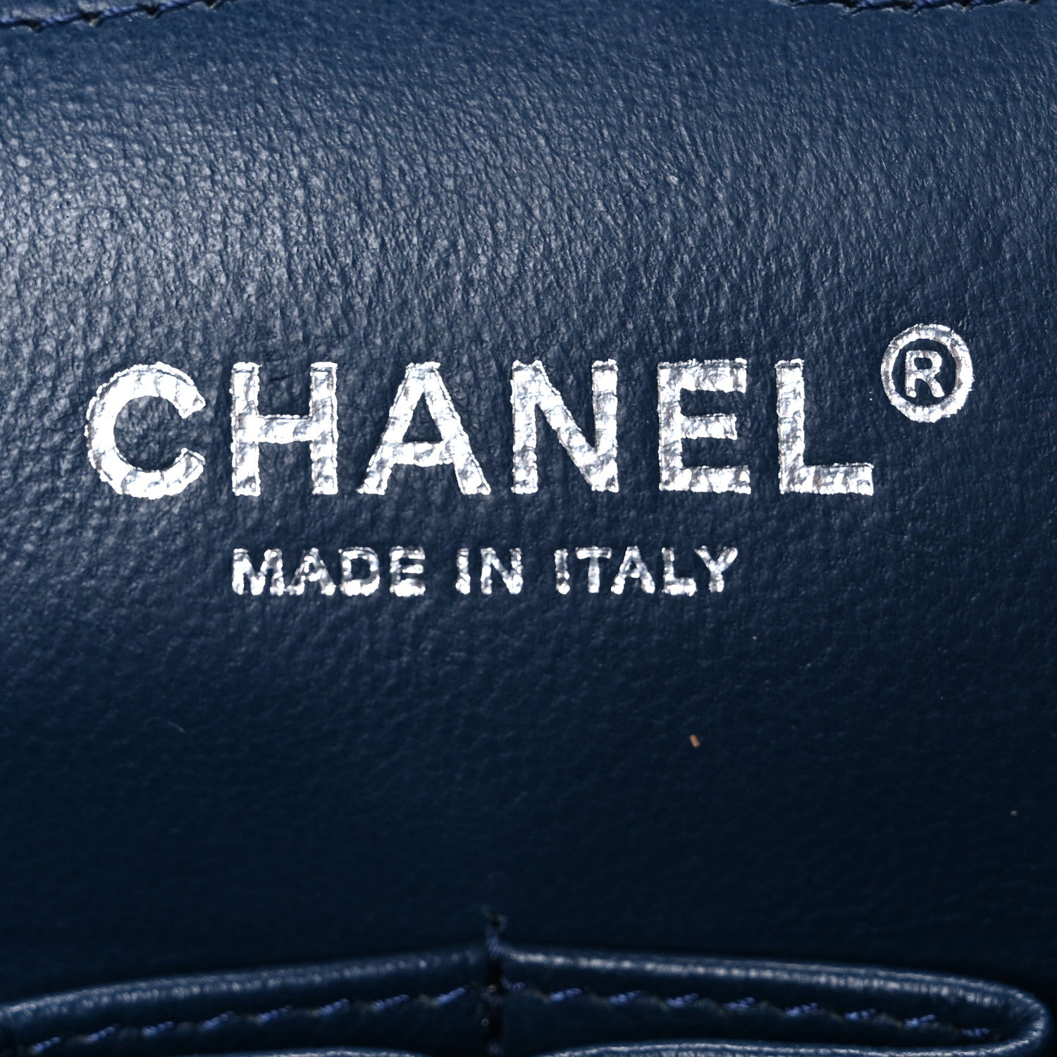 Caviar Quilted Jumbo Double Flap Navy Blue