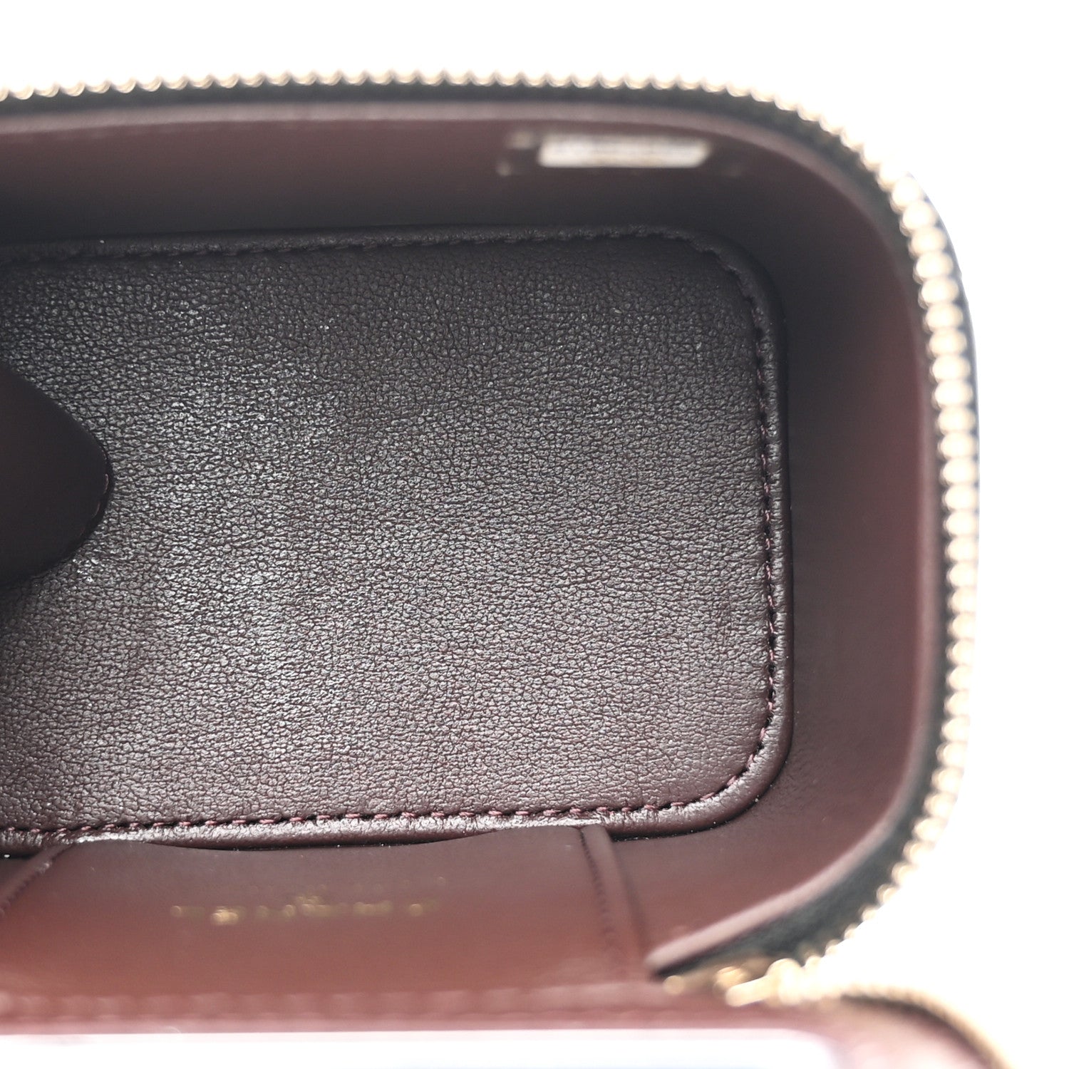 Lambskin Quilted Mini Vanity Case With Chain Black