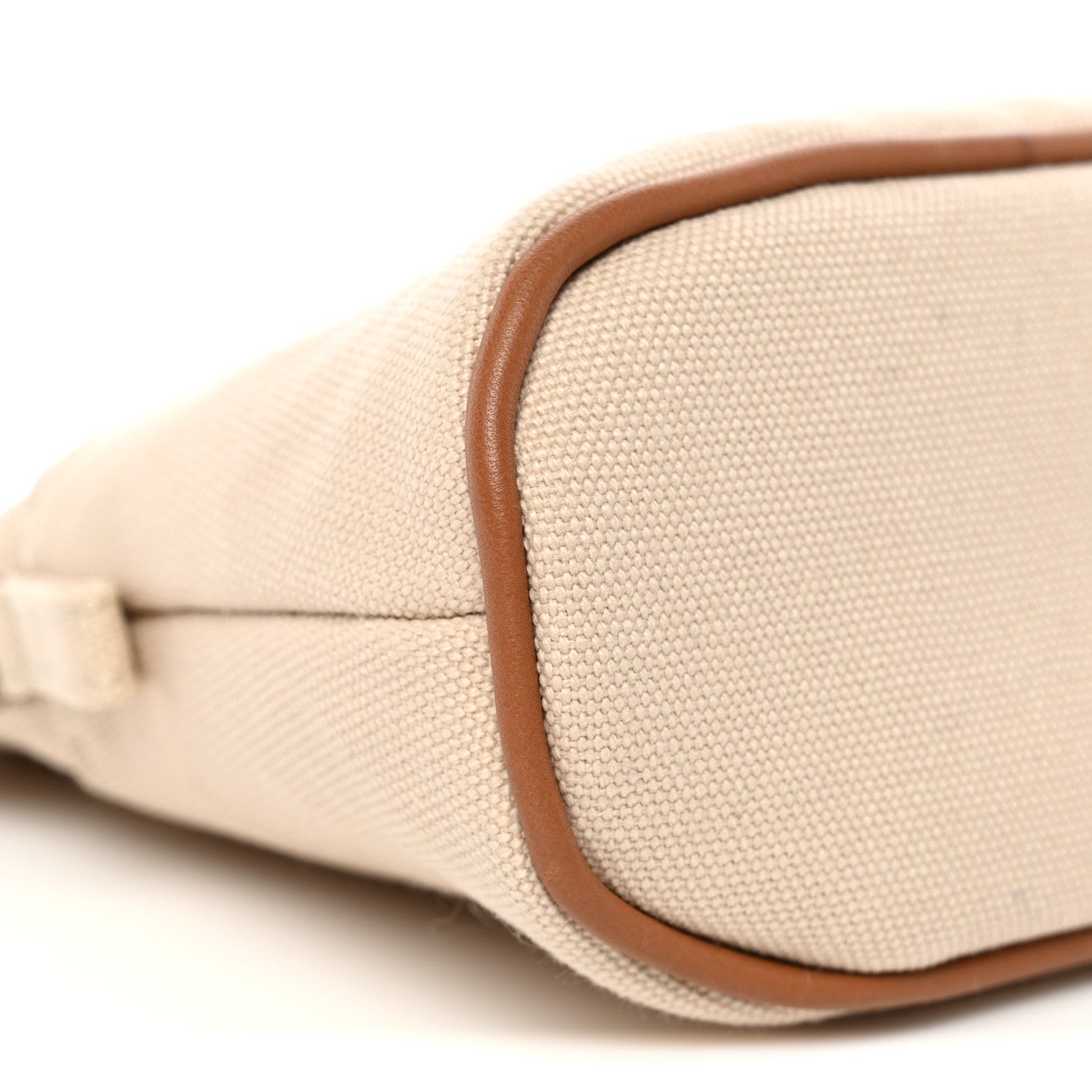 Cotton Canvas Mini Bolide Travel Cosmetic Pouch Naturel