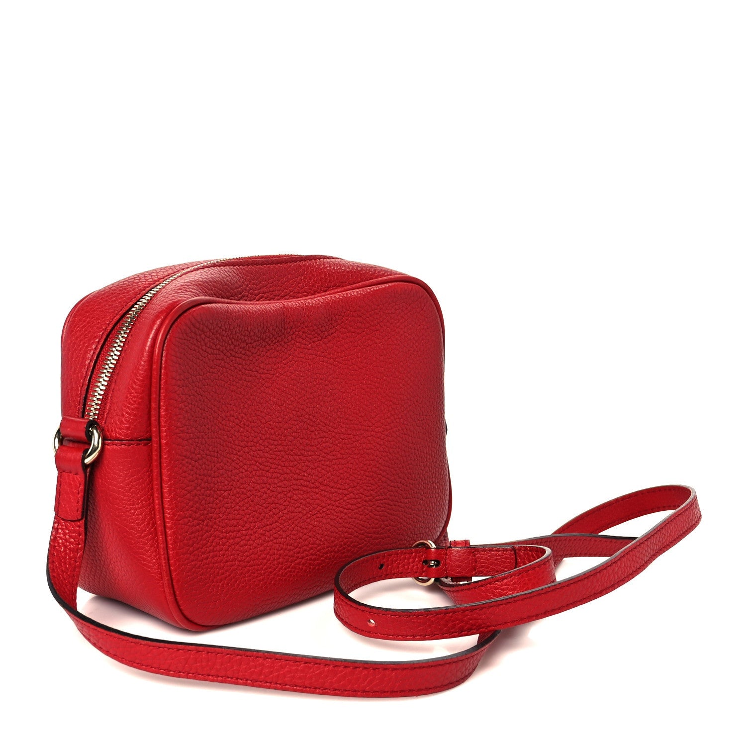 Pebbled Calfskin Small Soho Disco Bag Tabasco Red