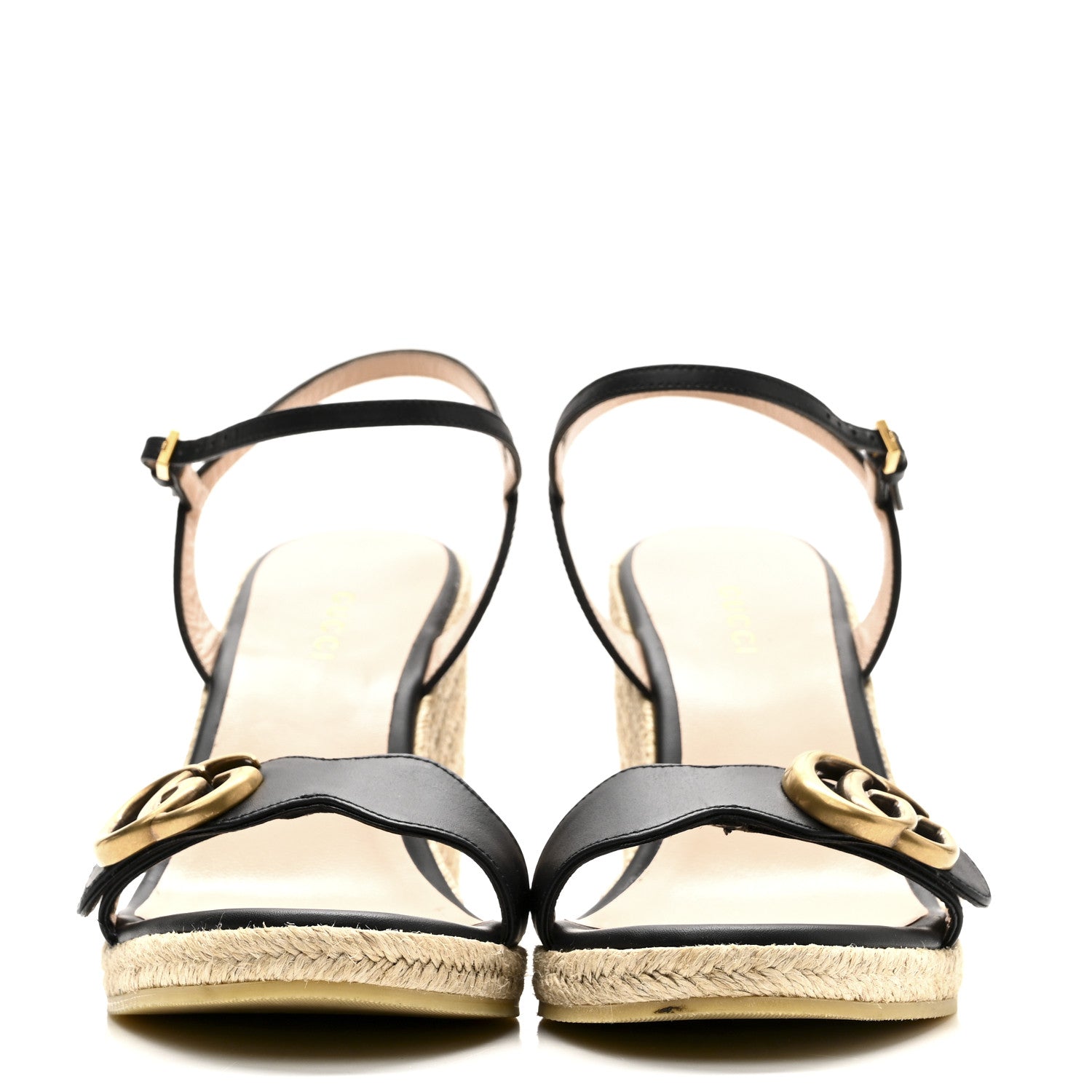 Galassia Aitana Espadrille 10/95mm Wedge Sandals 36.5 Black