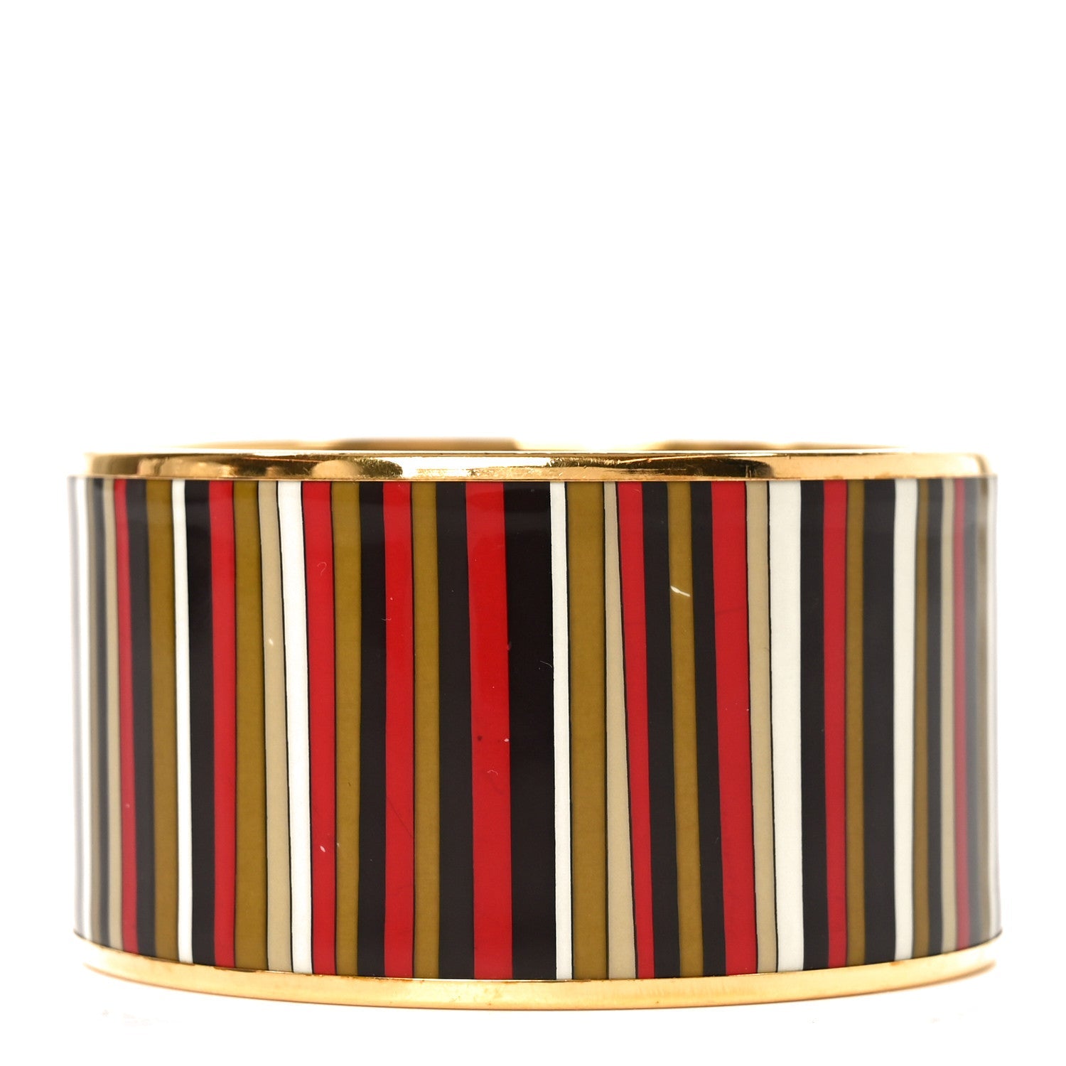 Enamel Printed Stripes Extra Wide Bracelet 70