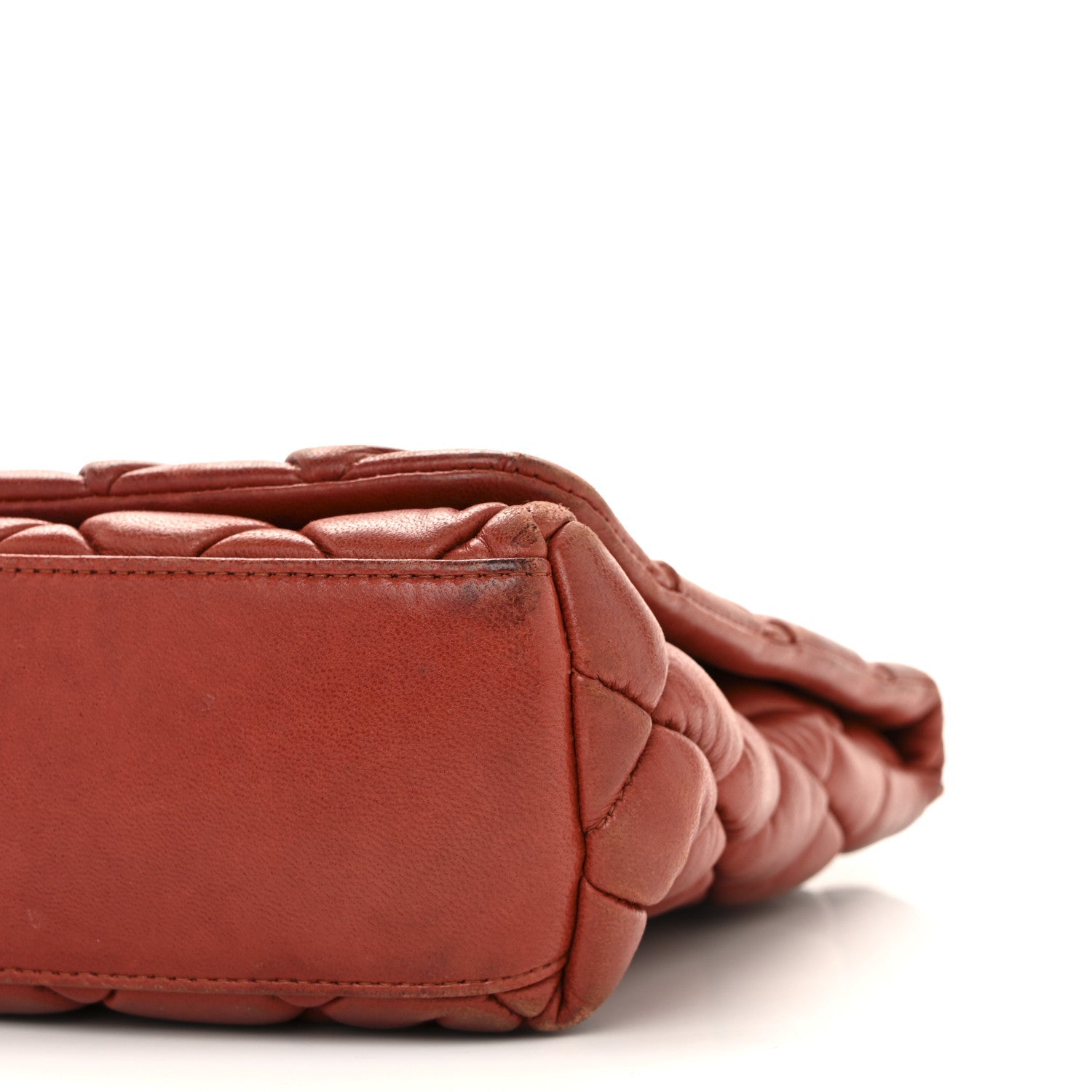 Lambskin Large New Bubble Flap Red