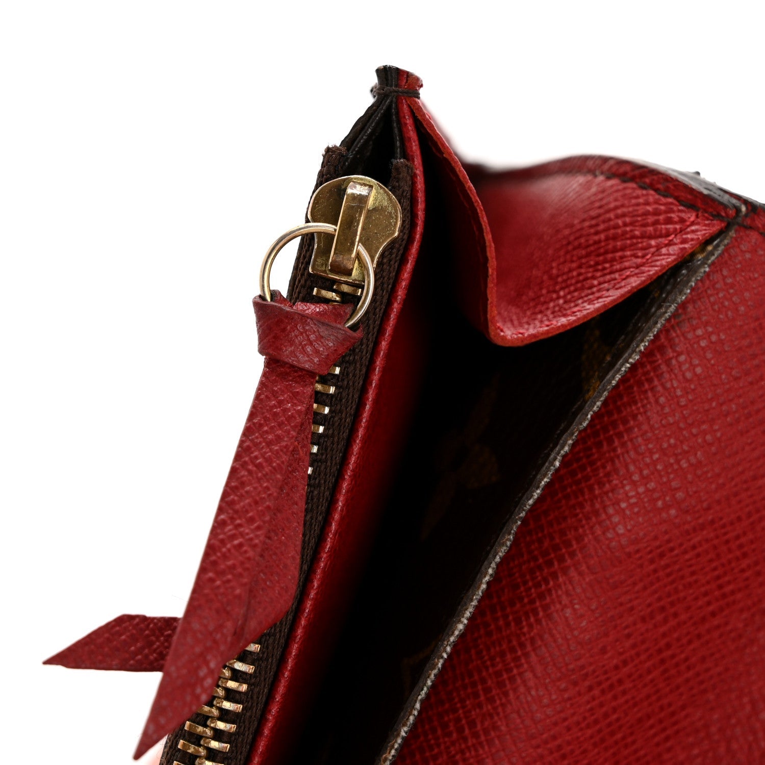 Damier Ebene Emilie Wallet Red