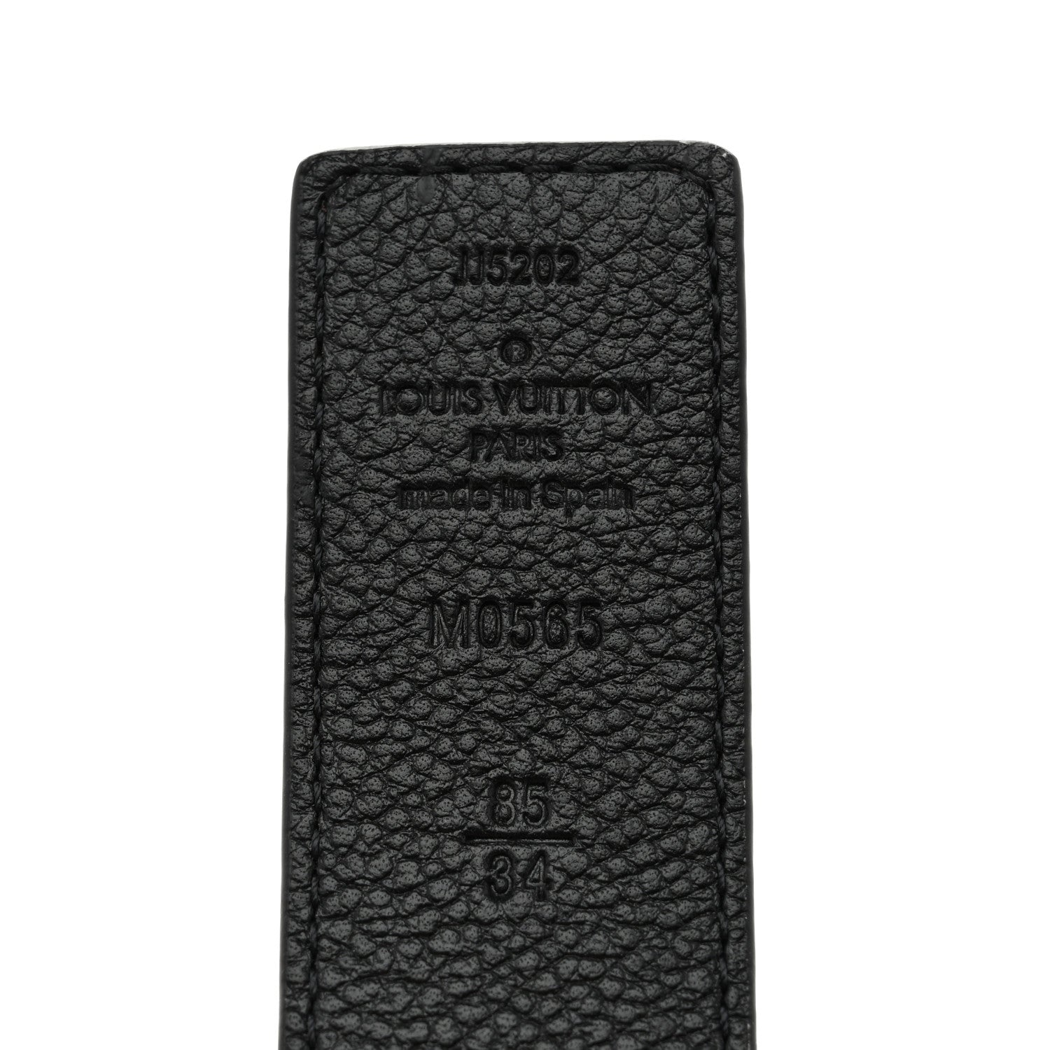 Calfskin Monogram 30mm LV Initiales Reversible Belt 85 34 Black
