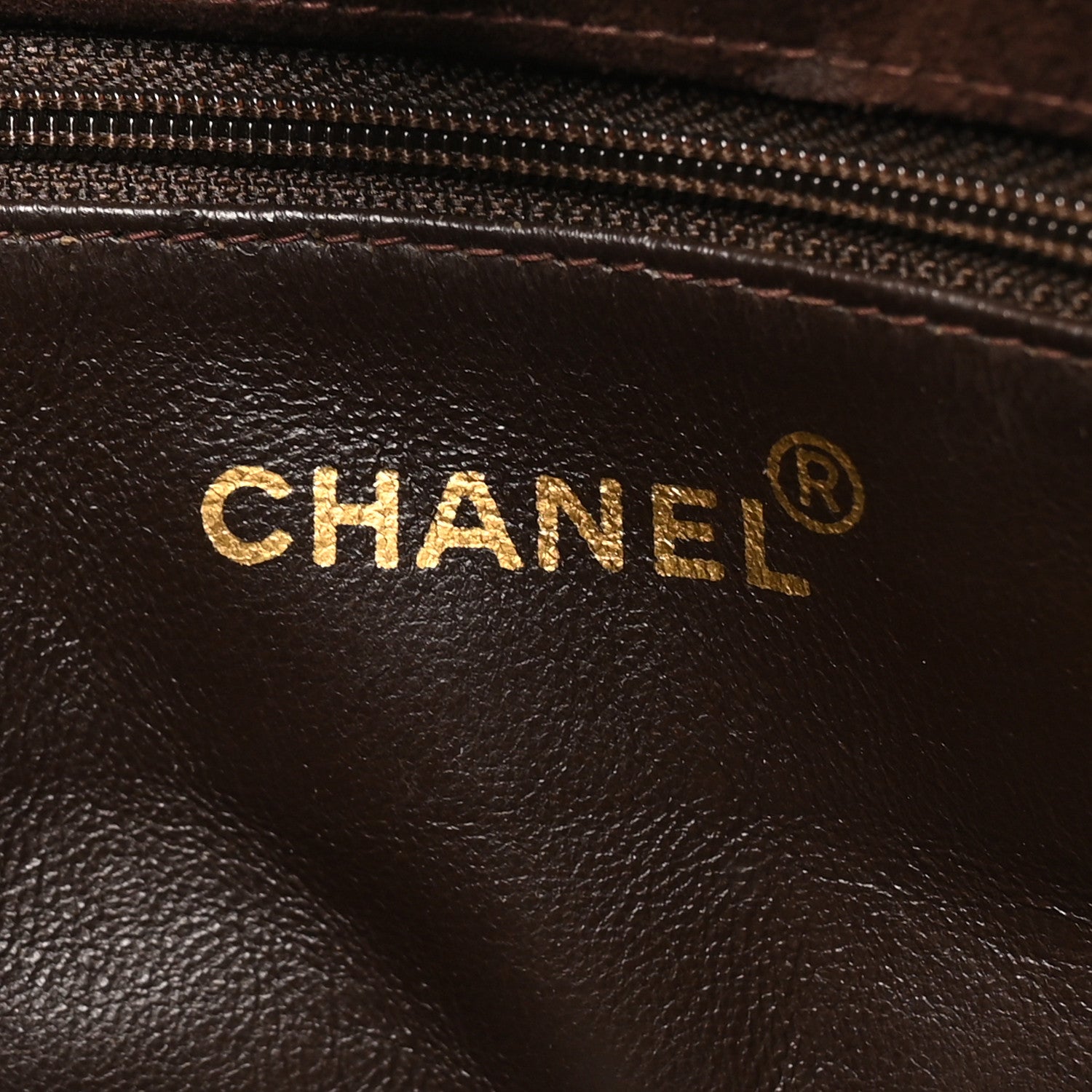 Suede Quilted Tote Brown