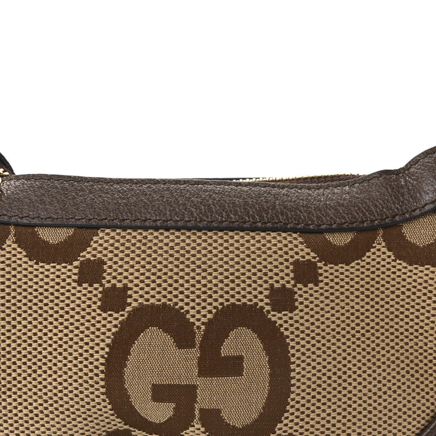 Monogram Jumbo GG Textured Dollar Calfskin Web Mini Ophidia Half Moon Hobo Camel Ebony New Acero