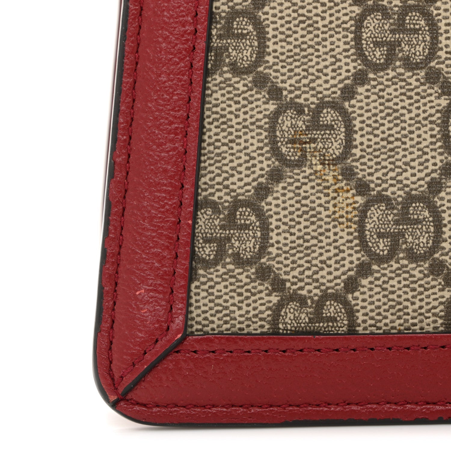 GG Supreme Monogram Small Queen Margaret Top Handle Bag Red