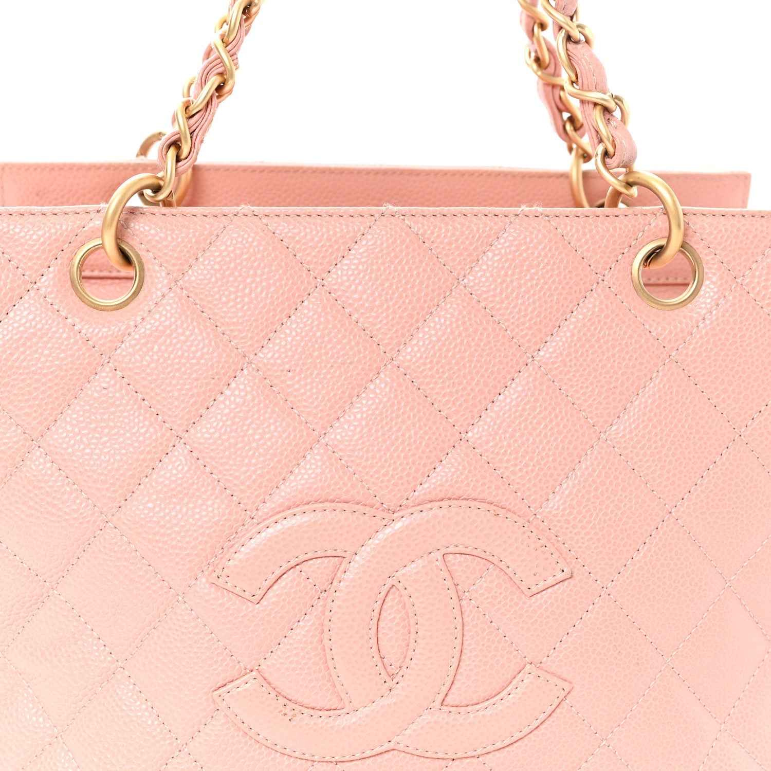 Caviar Quilted Petit Timeless Shopping Tote PTT Pink