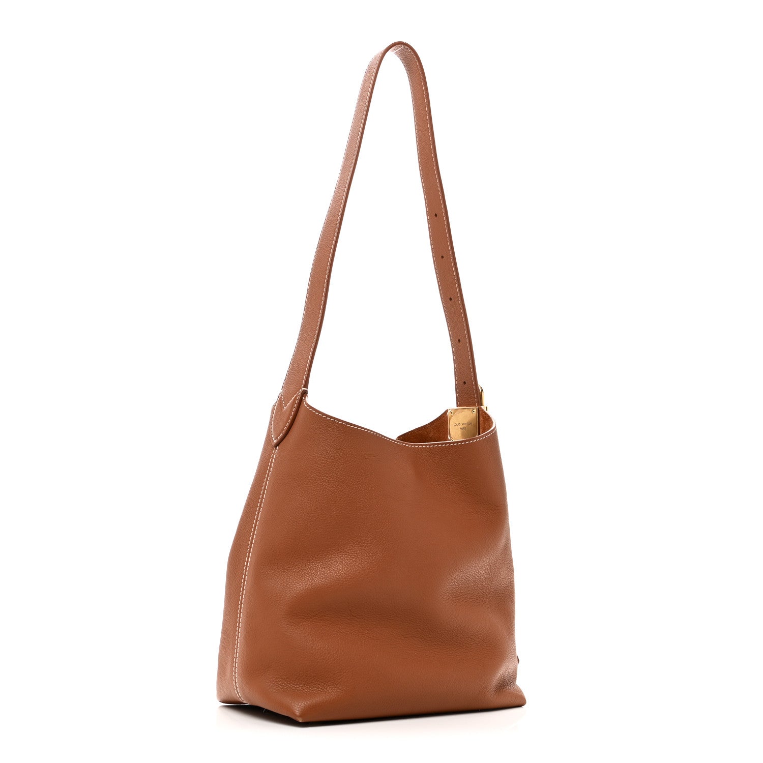 Grained Calfskin Low Key Hobo PM Cognac