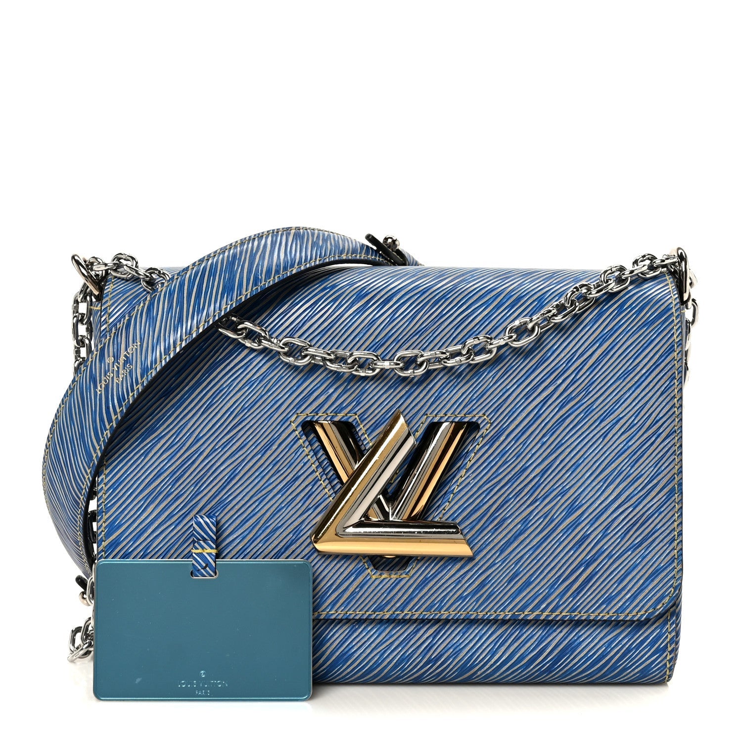 Epi Twist Shoulder Bag MM Denim Light